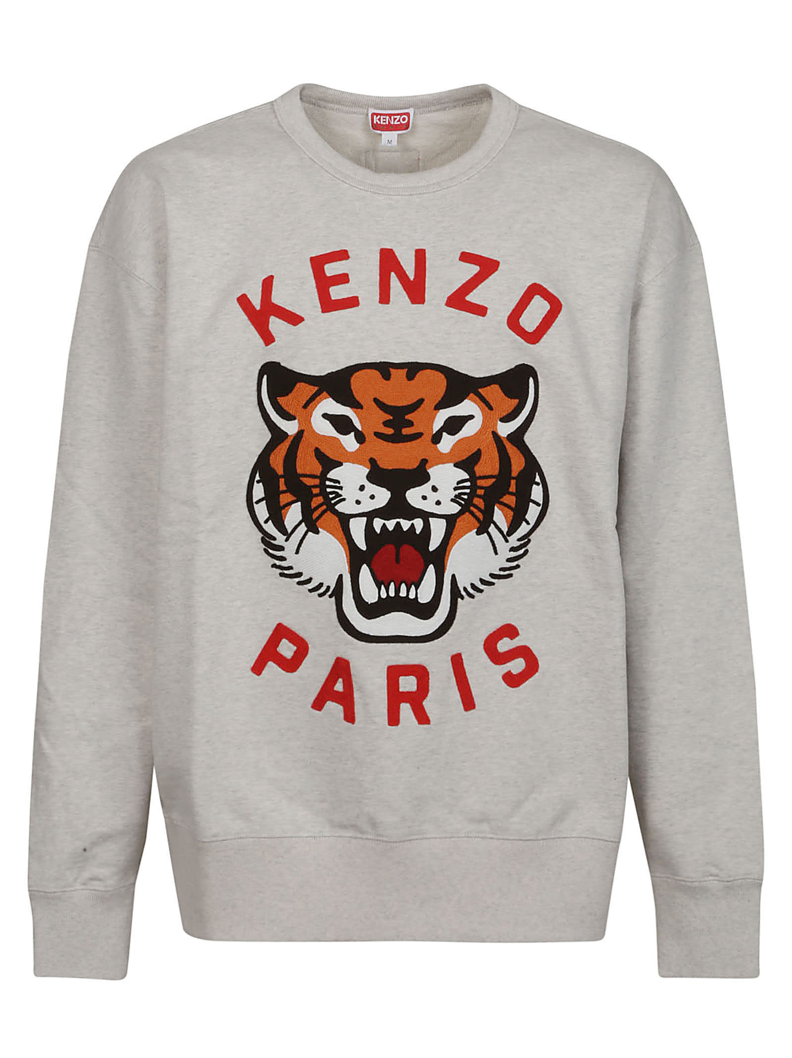 Shop Kenzo Lucky Tiger Oversize Sweatshirt In Gris Clair