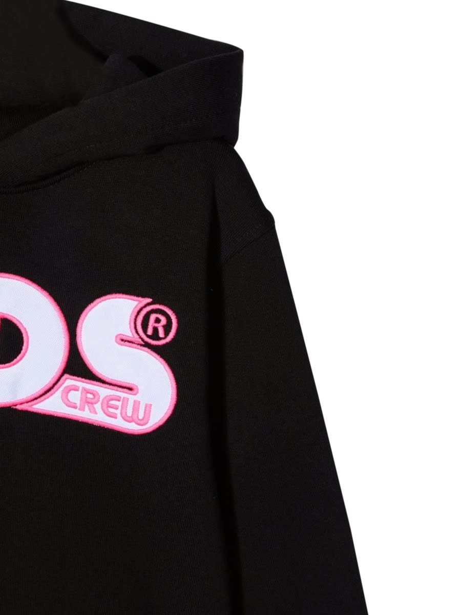 Gcds Oversize Hoodie Girl In Black
