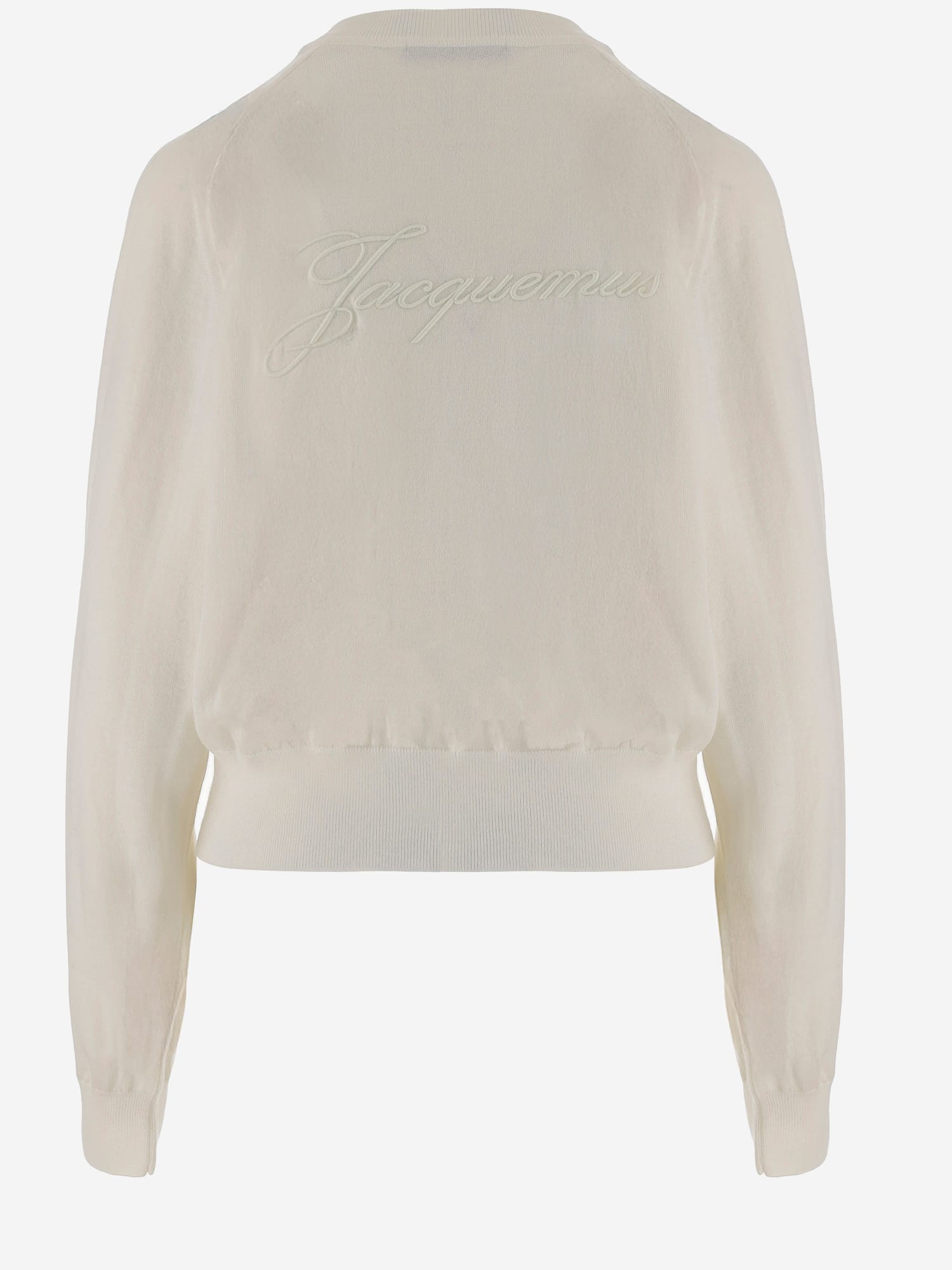 Jacquemus Merino Wool Sweater With Logo Embroidery In Multi