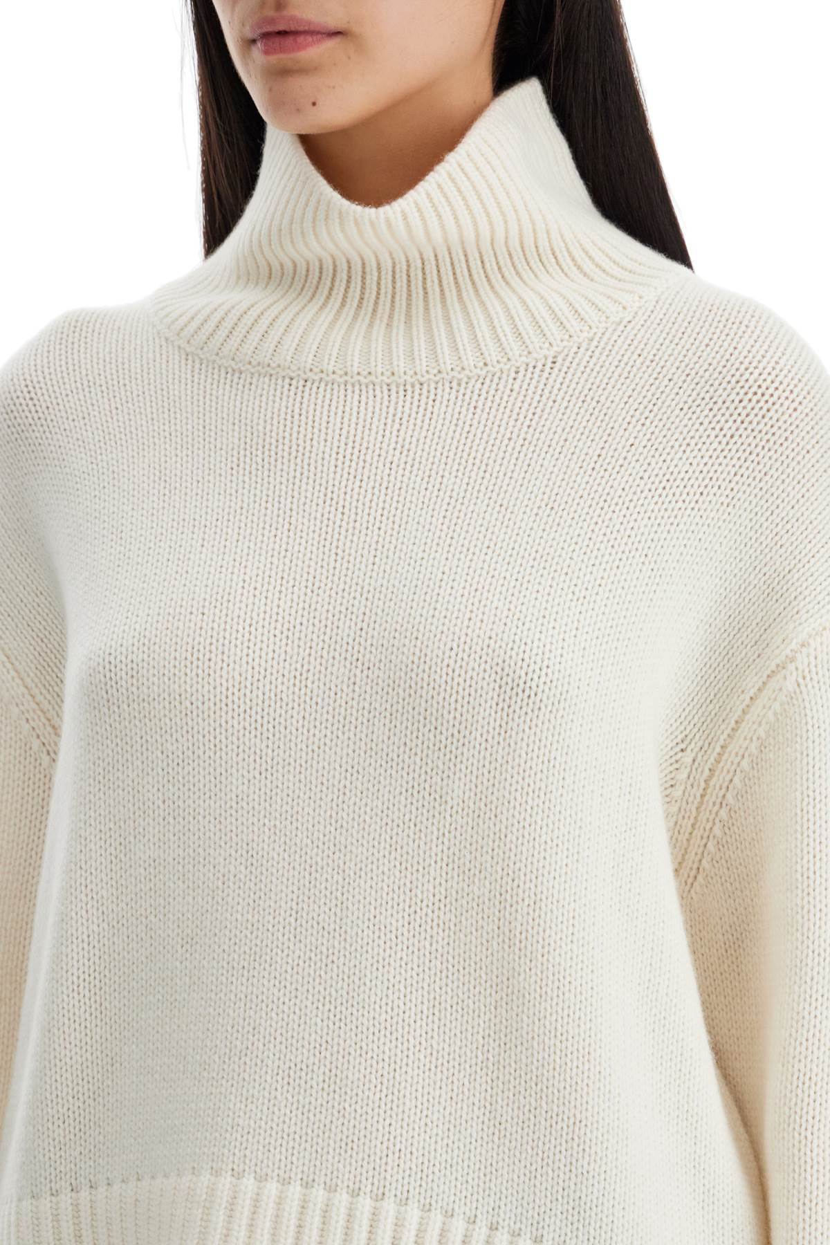 Shop Lisa Yang Fleur High Neck Swe In Cream (white)