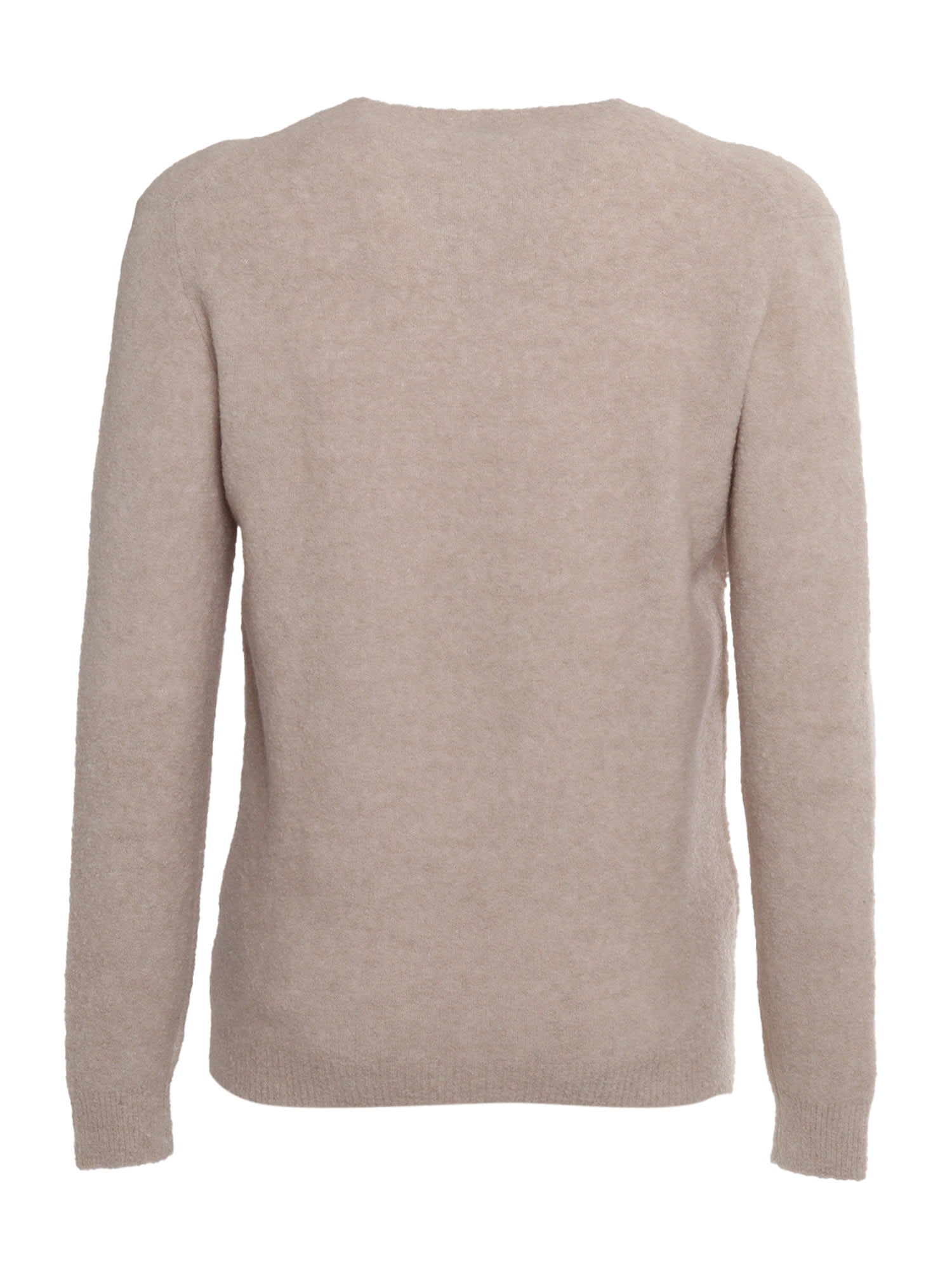 Shop Fedeli Crew-neck L/s Knitted Sweater Man In Gold