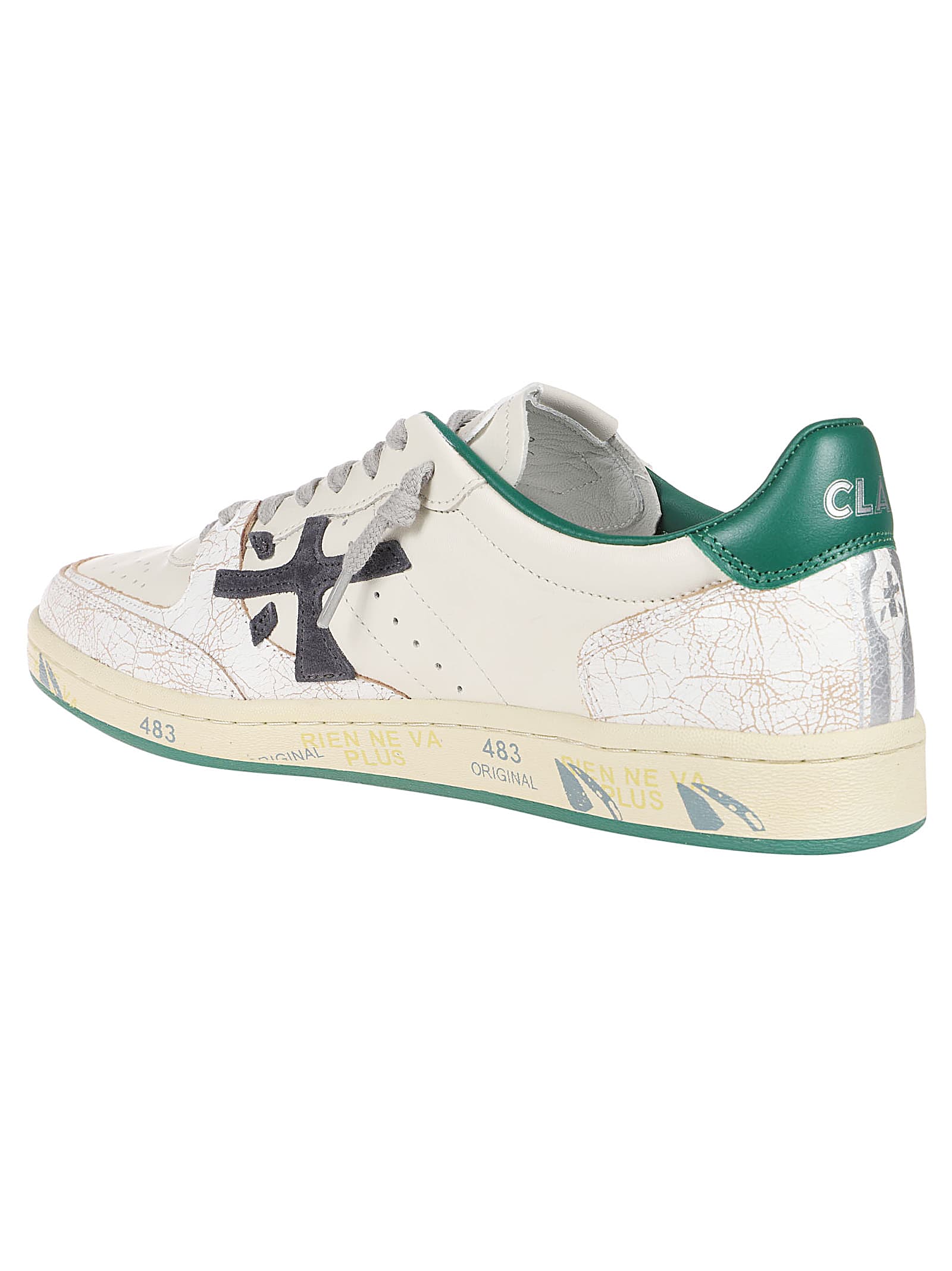 Shop Premiata Bskt Clay Sneakers In Bianco