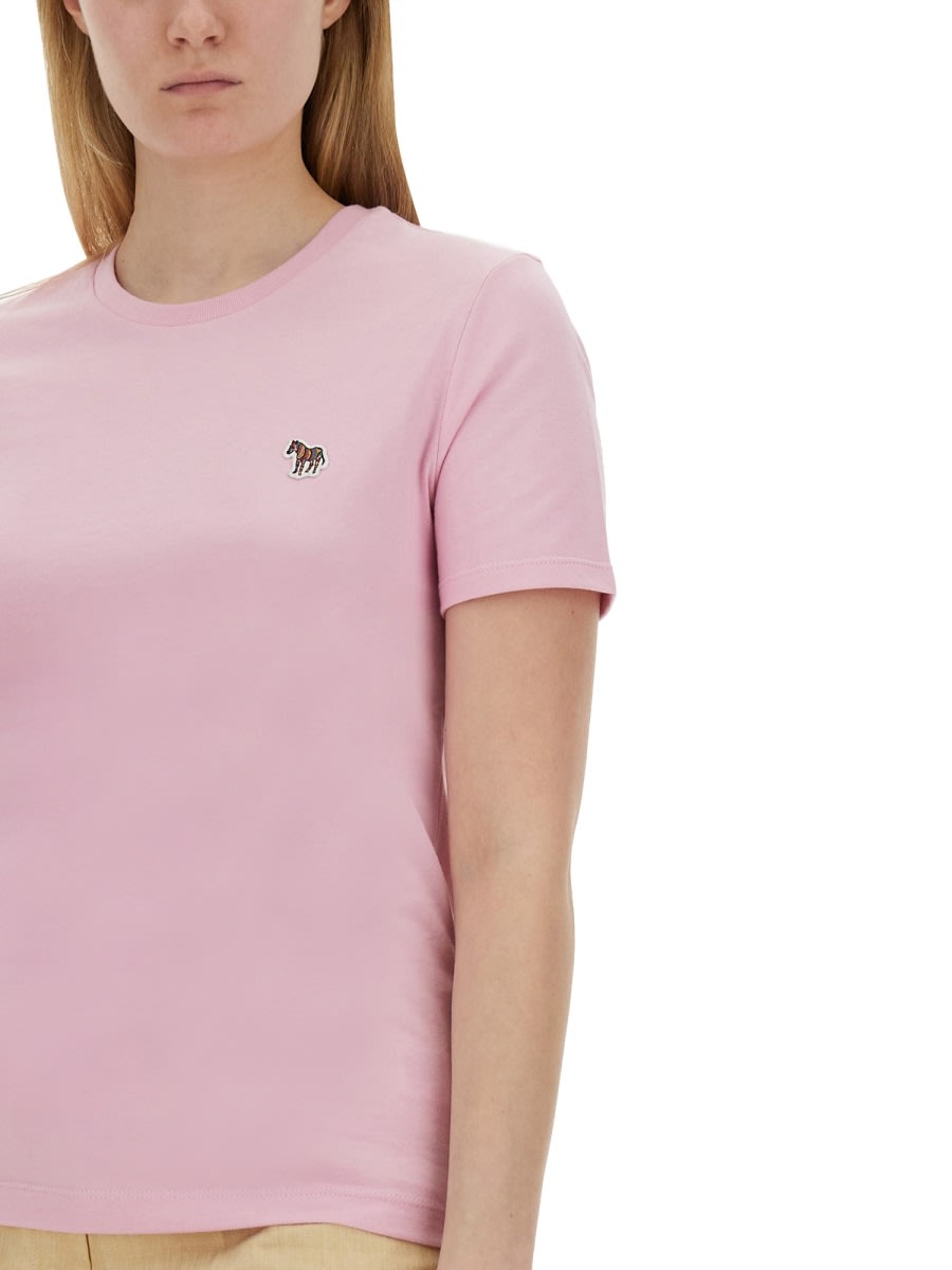 Shop Ps By Paul Smith T-shirt With Logo Patch In Pink