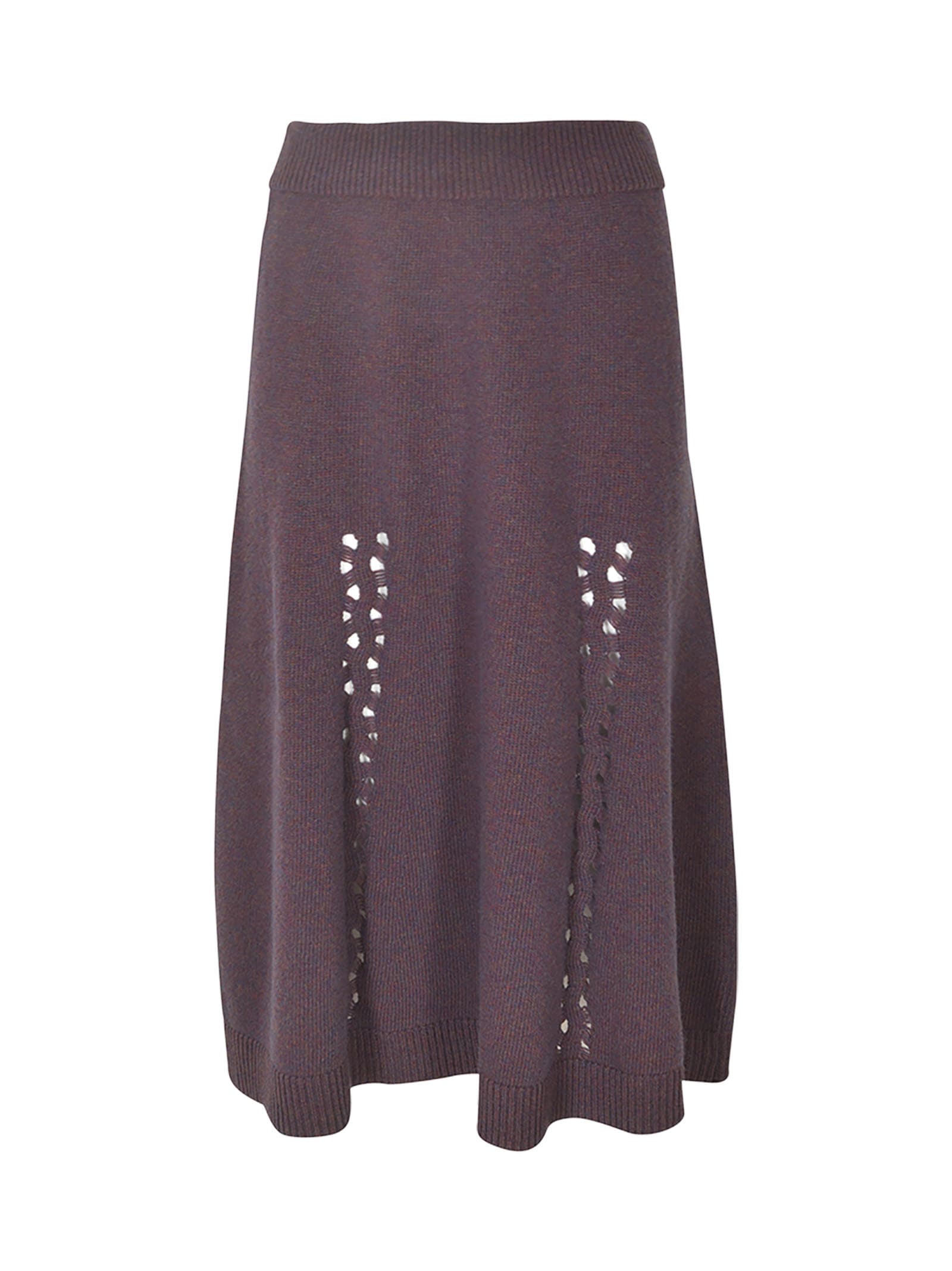 Shop Paul Smith Perforated Knit Skirt In Auber