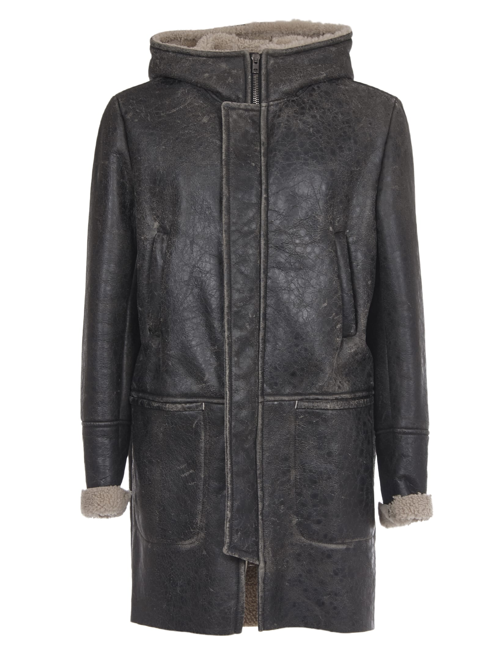 Salvatore Santoro Black Leather Coat