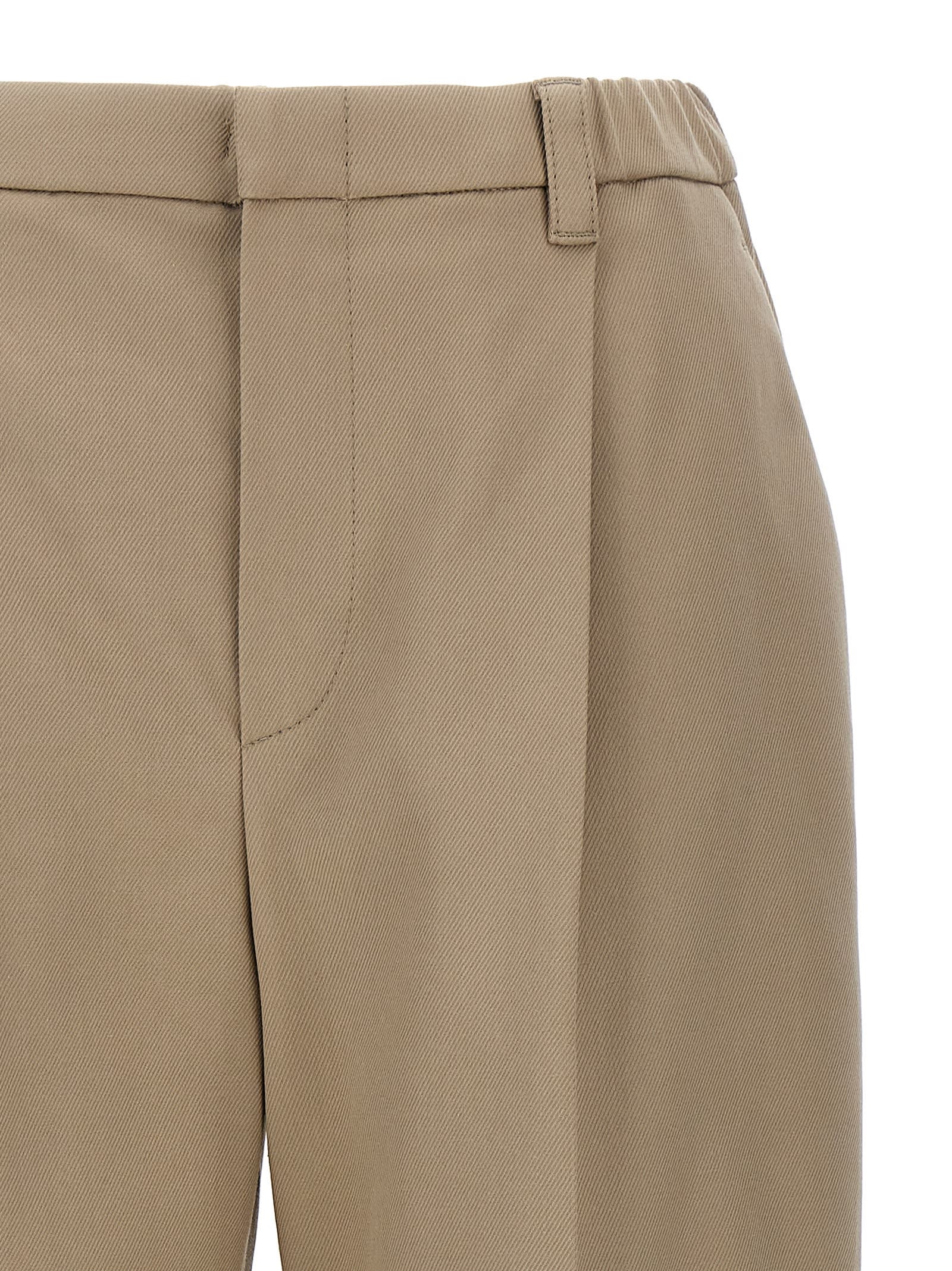 Brunello Cucinelli Single-pleat Straight-leg Trousers In Beige