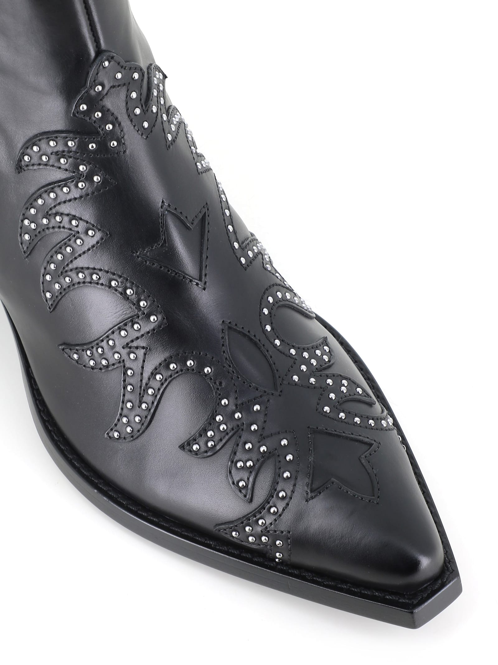 Sartore 50mm Studded Leather Boots In Black