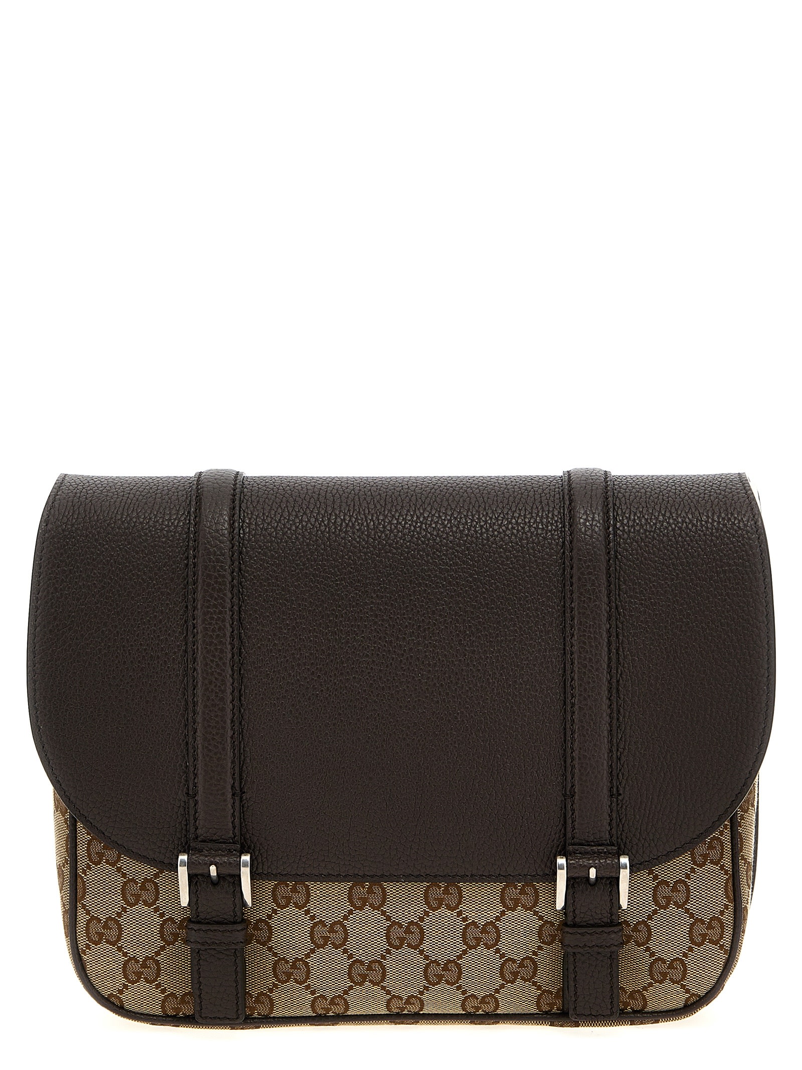 Shop Gucci Gg Crossbody Bag In Brown