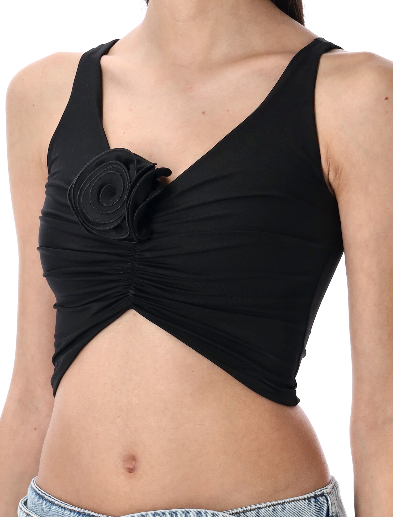 Magda Butrym Swim Bra Floral Embellishment In Black