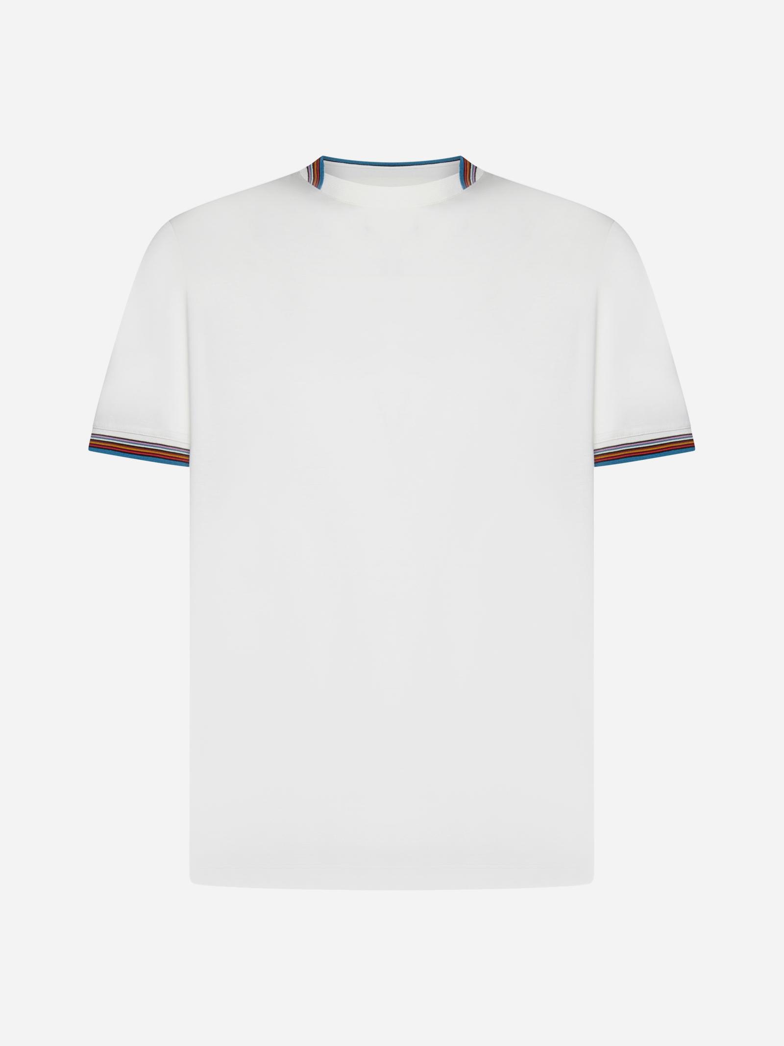 Stripe Detail Cotton T-shirt