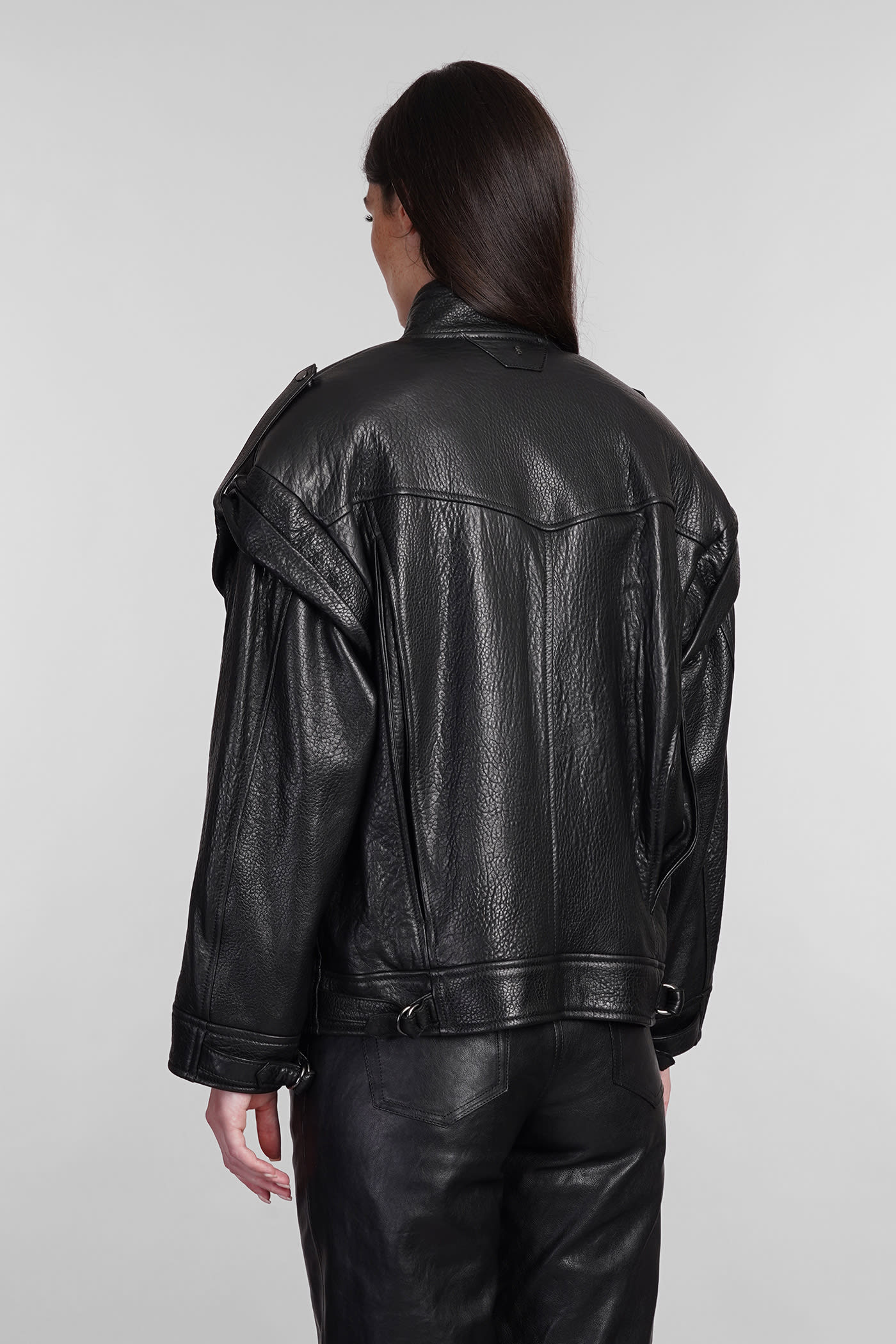 Shop Salvatore Santoro Leather Jacket In Black Leather