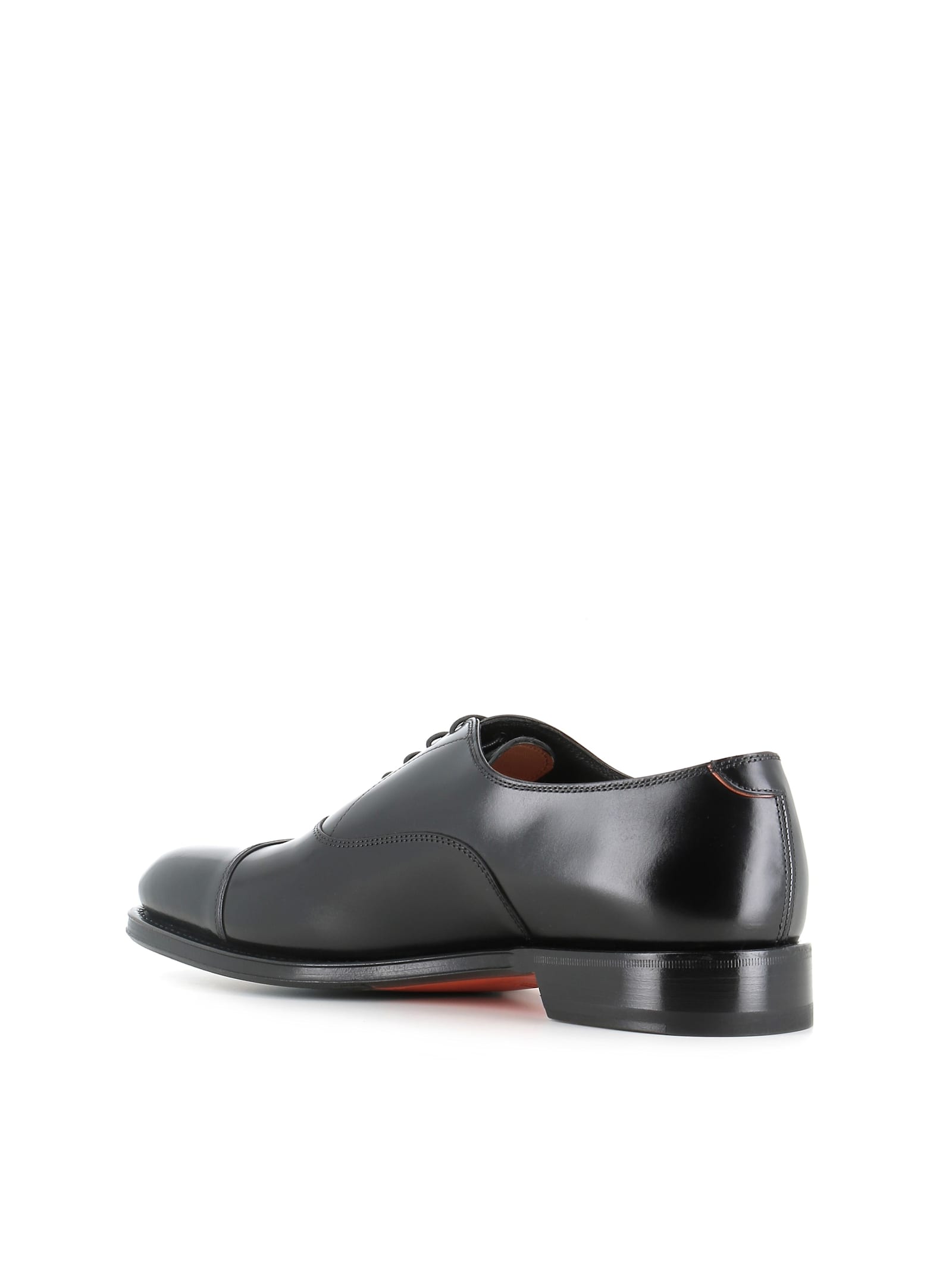 Santoni French Leather And Rubber Background In Black