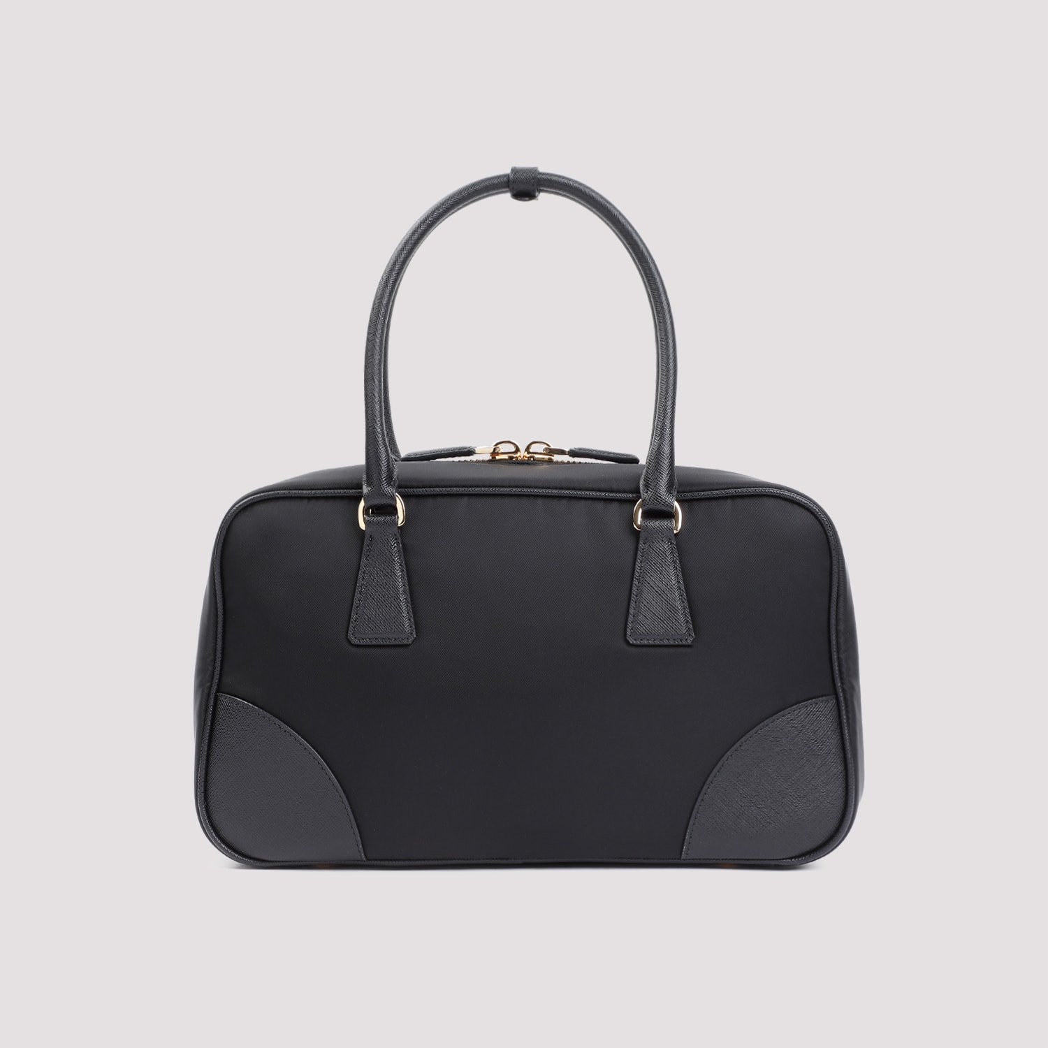 Prada Black Nylon And Leather Re-edition 1978 Handbag In Black