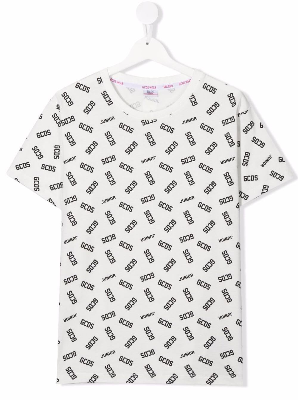 GCDS Mini Gcds Kids Boys Cotton T-shirt With Allove Logo