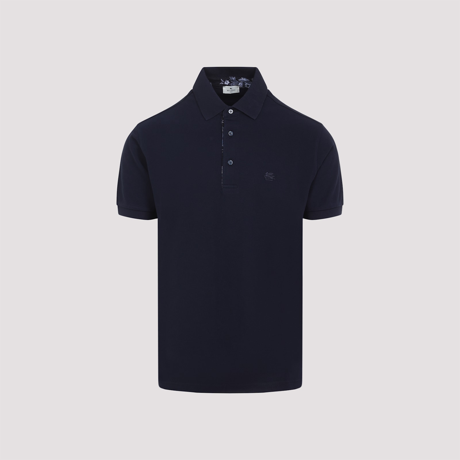 Etro Pegaso Embroidered Polo T-shirt In Blue