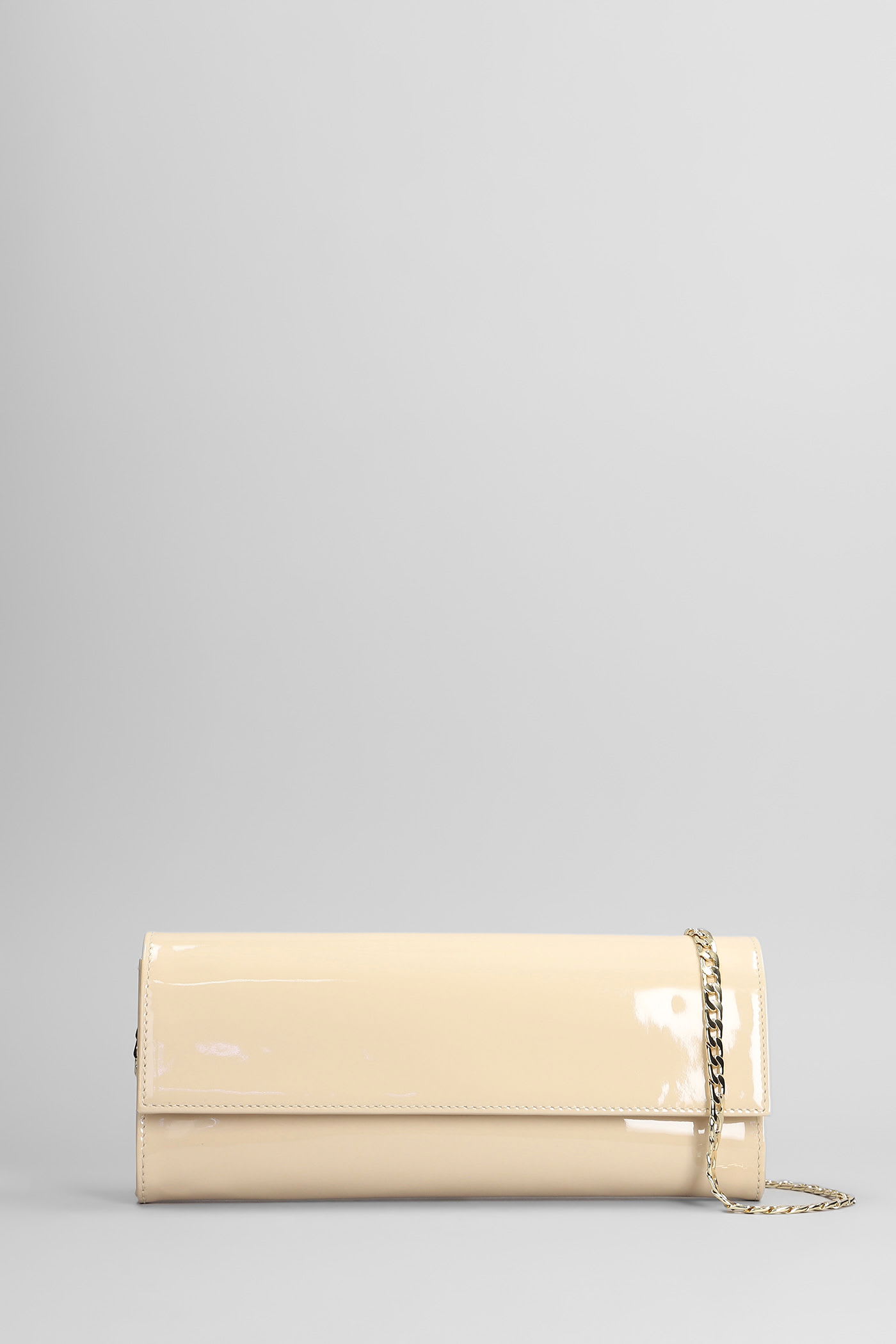 Aldo Castagna Shoulder Bag In Powder Patent Leather In White