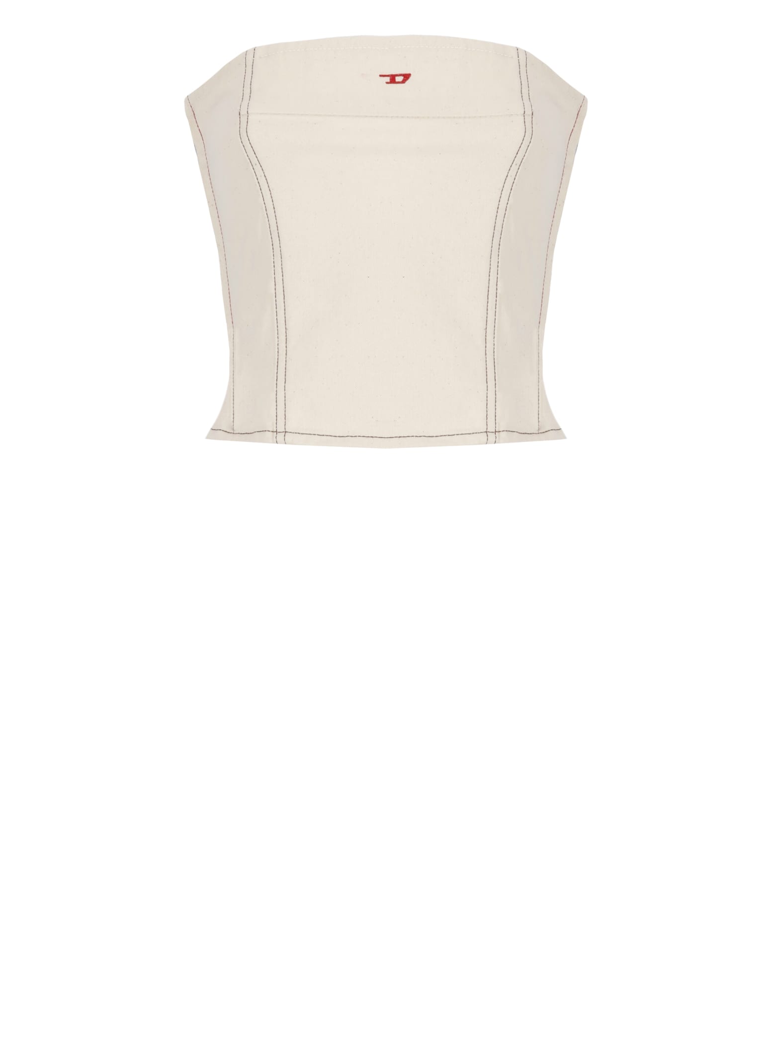 Shop Diesel De-ville Top In Ivory