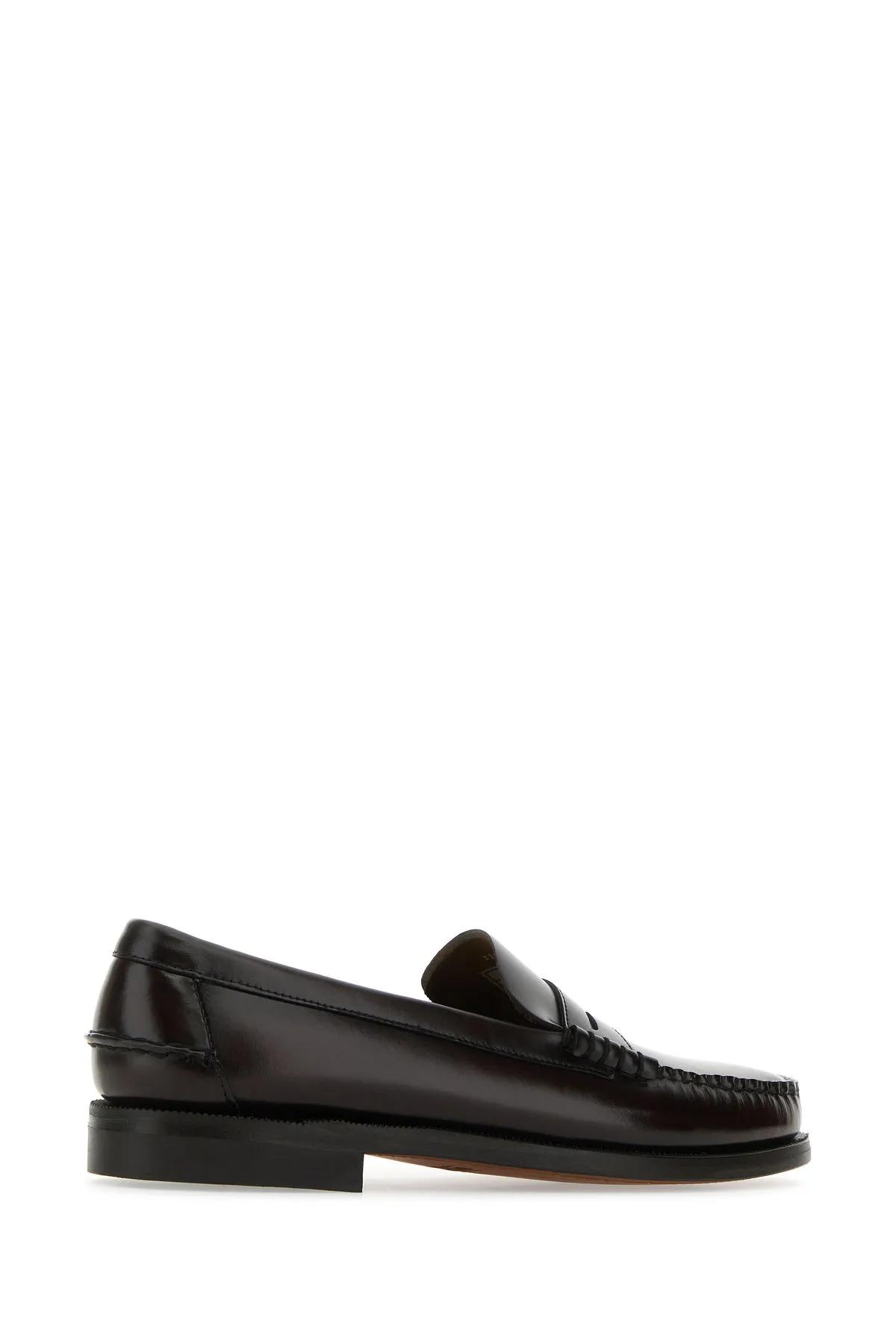 Shop Sebago Chocolate Leather Classic Dan Loafers In Brown