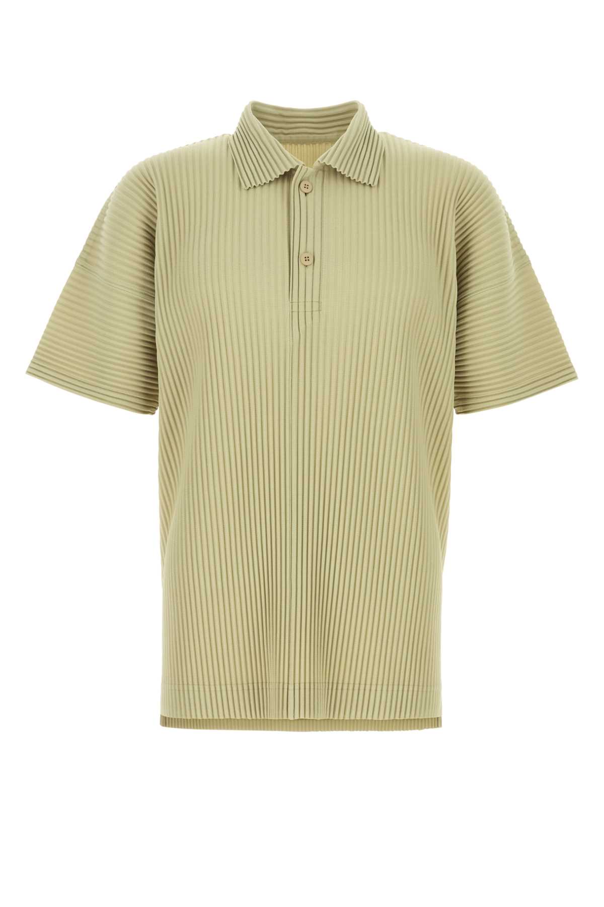Homme Plissé Issey Miyake Pistachio Green Polyester Polo Shirt
