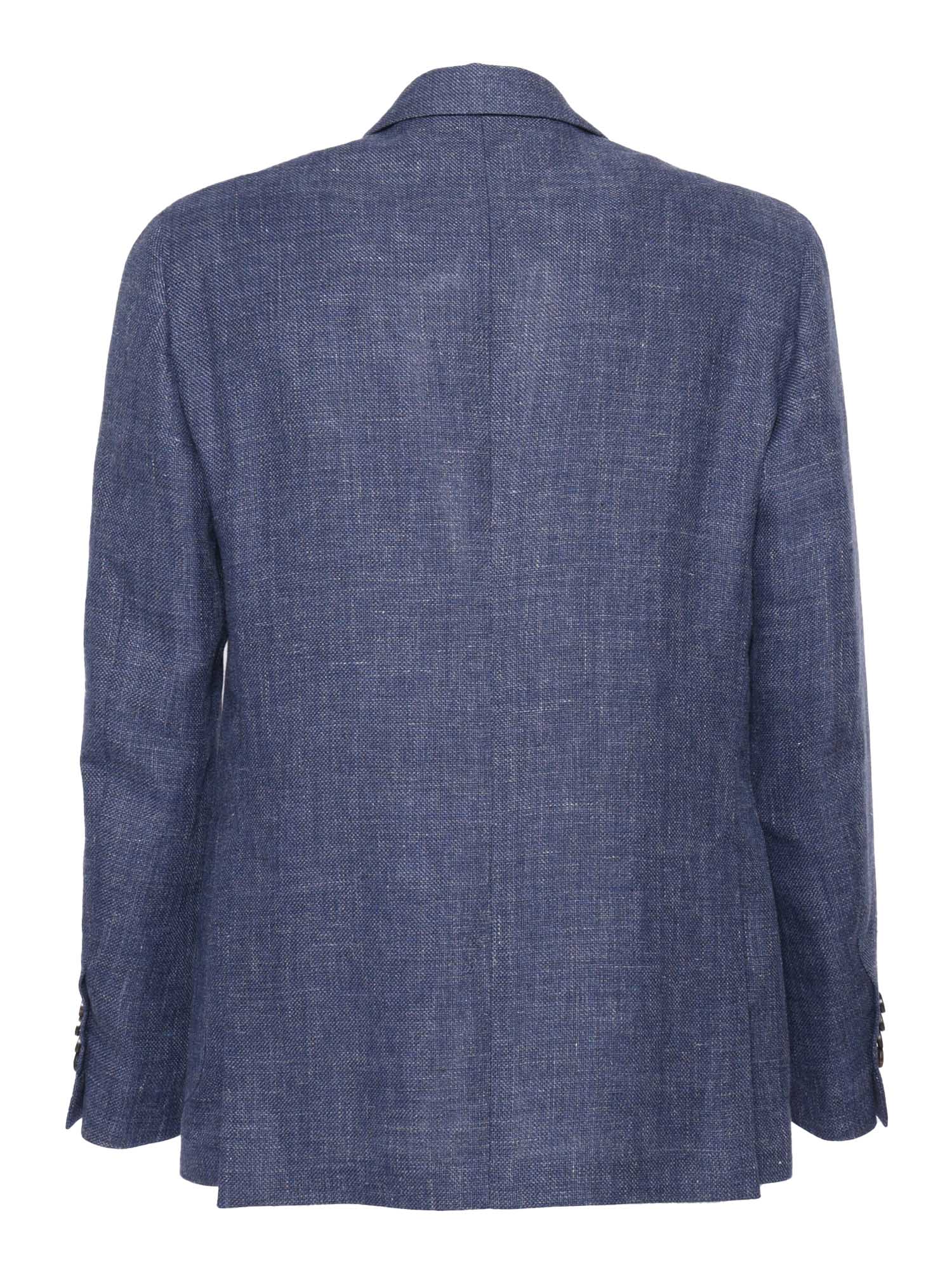 Shop Lardini Blue Single-breasted Jacket