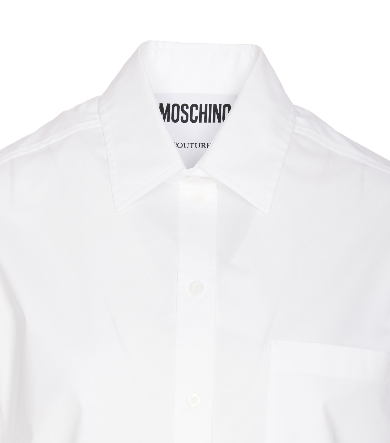Shop Moschino Logo Shirt In White