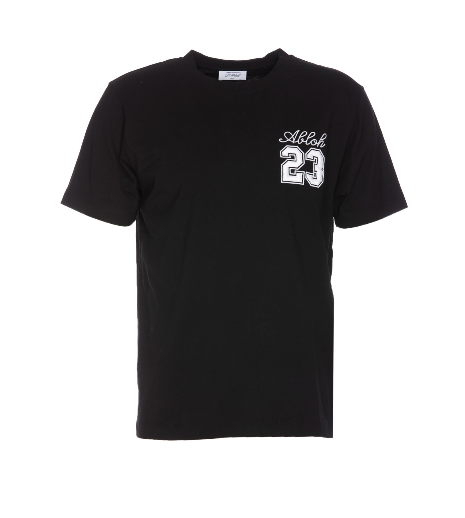 Shop Off-white 23 Logo Slim T-shirt In Black/white