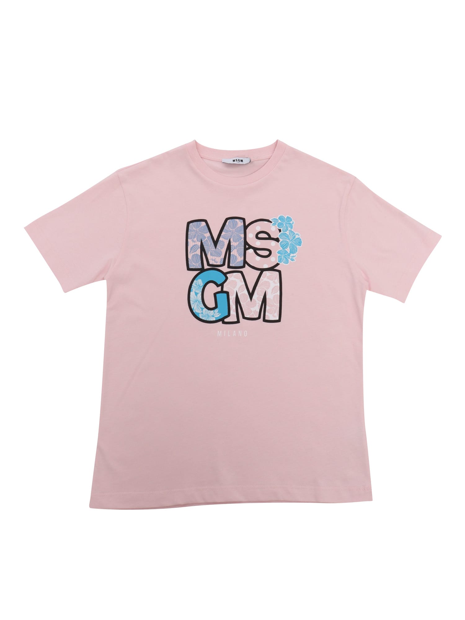 Shop Msgm Pink T-shirt With Print