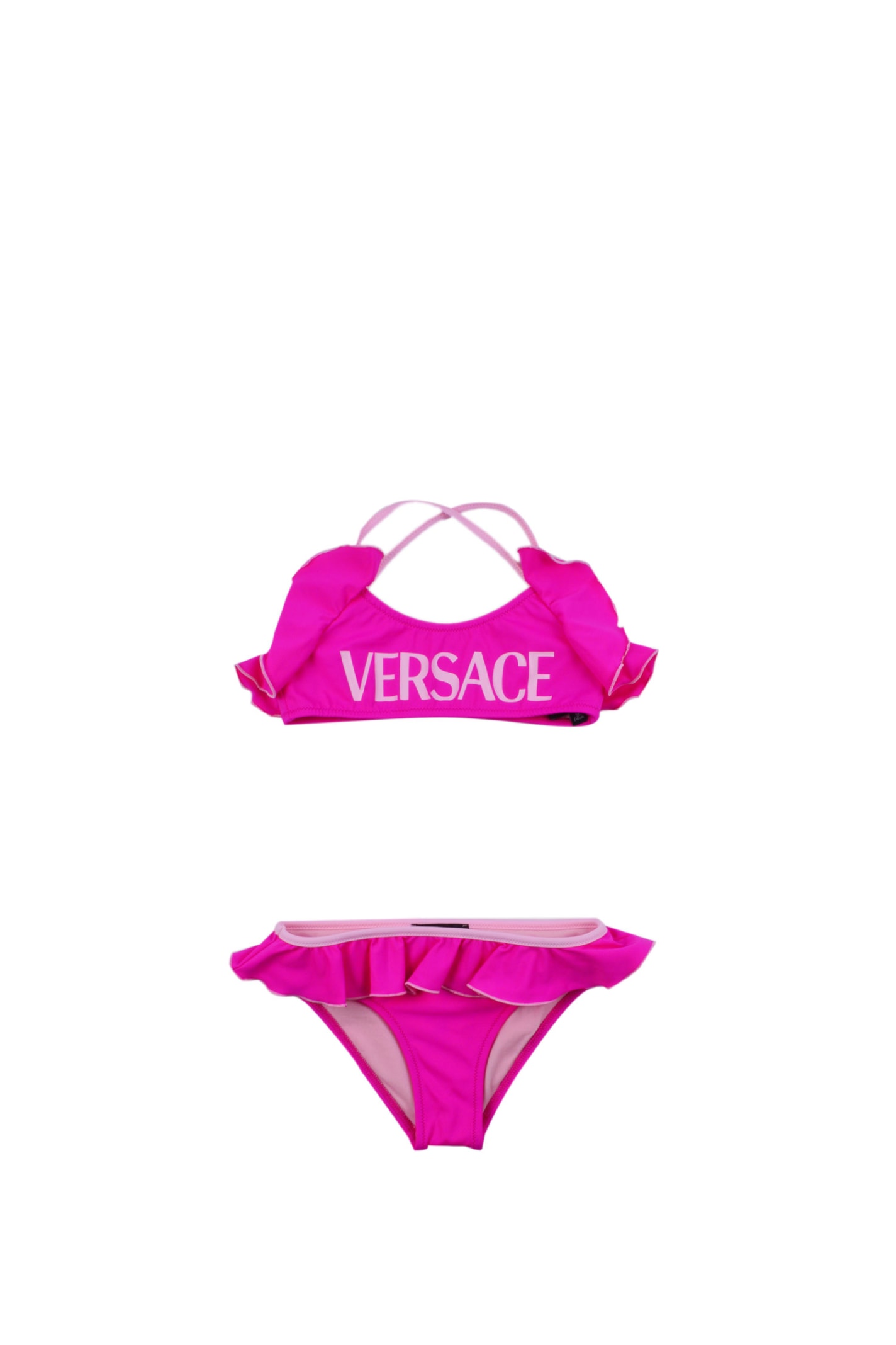 Shop Versace Bikini With  Print In Rose