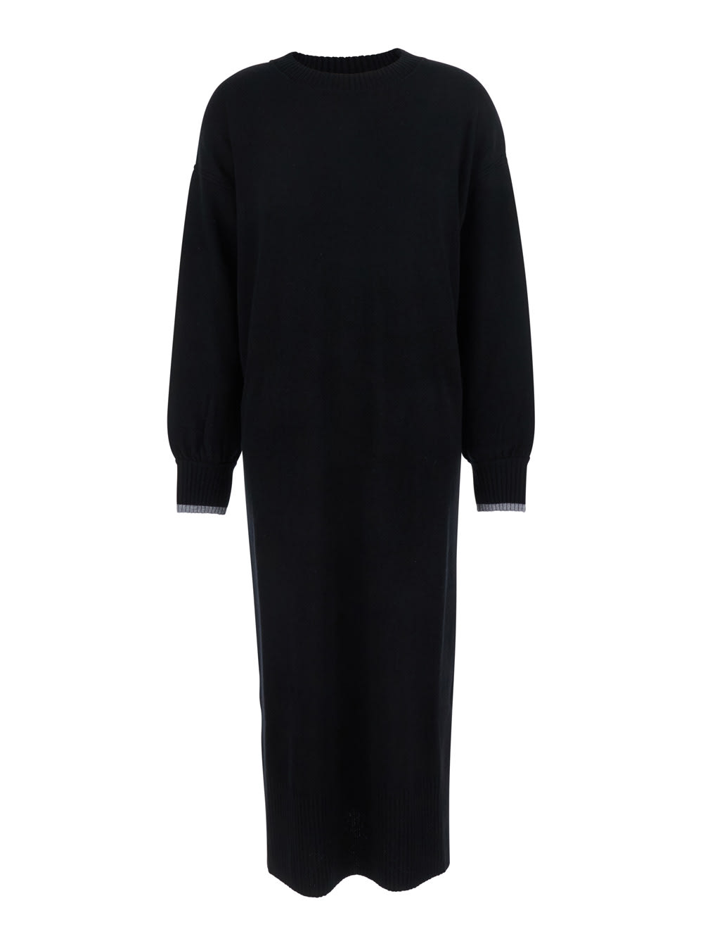 Pinko Long-sleeved Knitted Dress In Multi