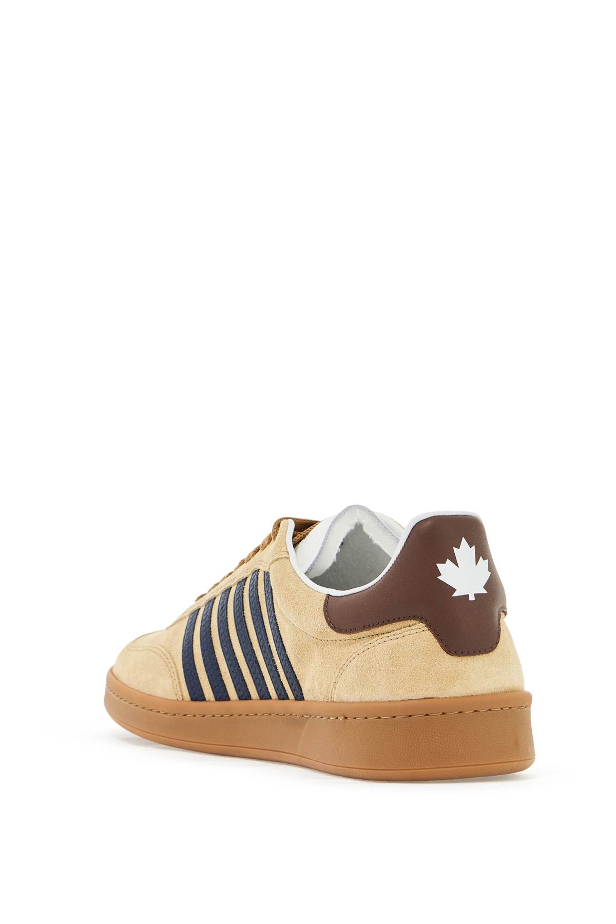 Shop Dsquared2 Boxer Sneakers In Beige+blu+marrone (beige)