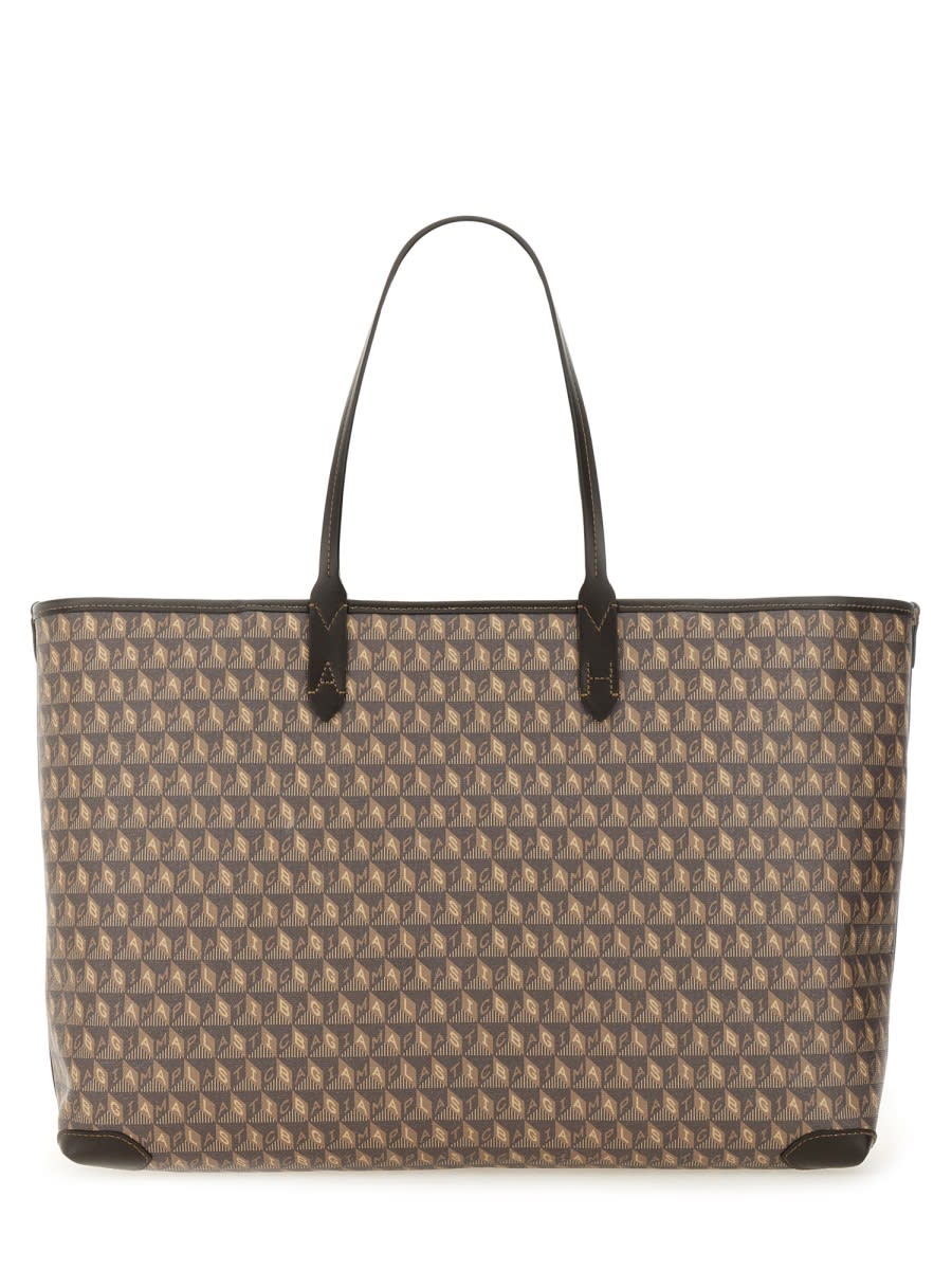 Shop Anya Hindmarch I Am A Plastic Bag Tote Bag In Brown