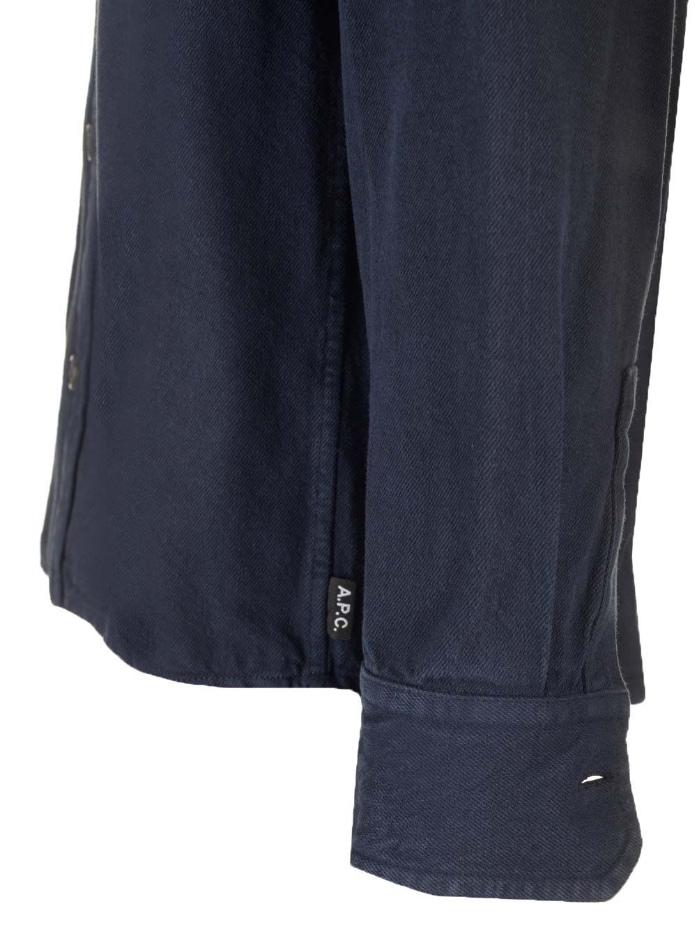 Shop Apc Oversized Shirt In Blue