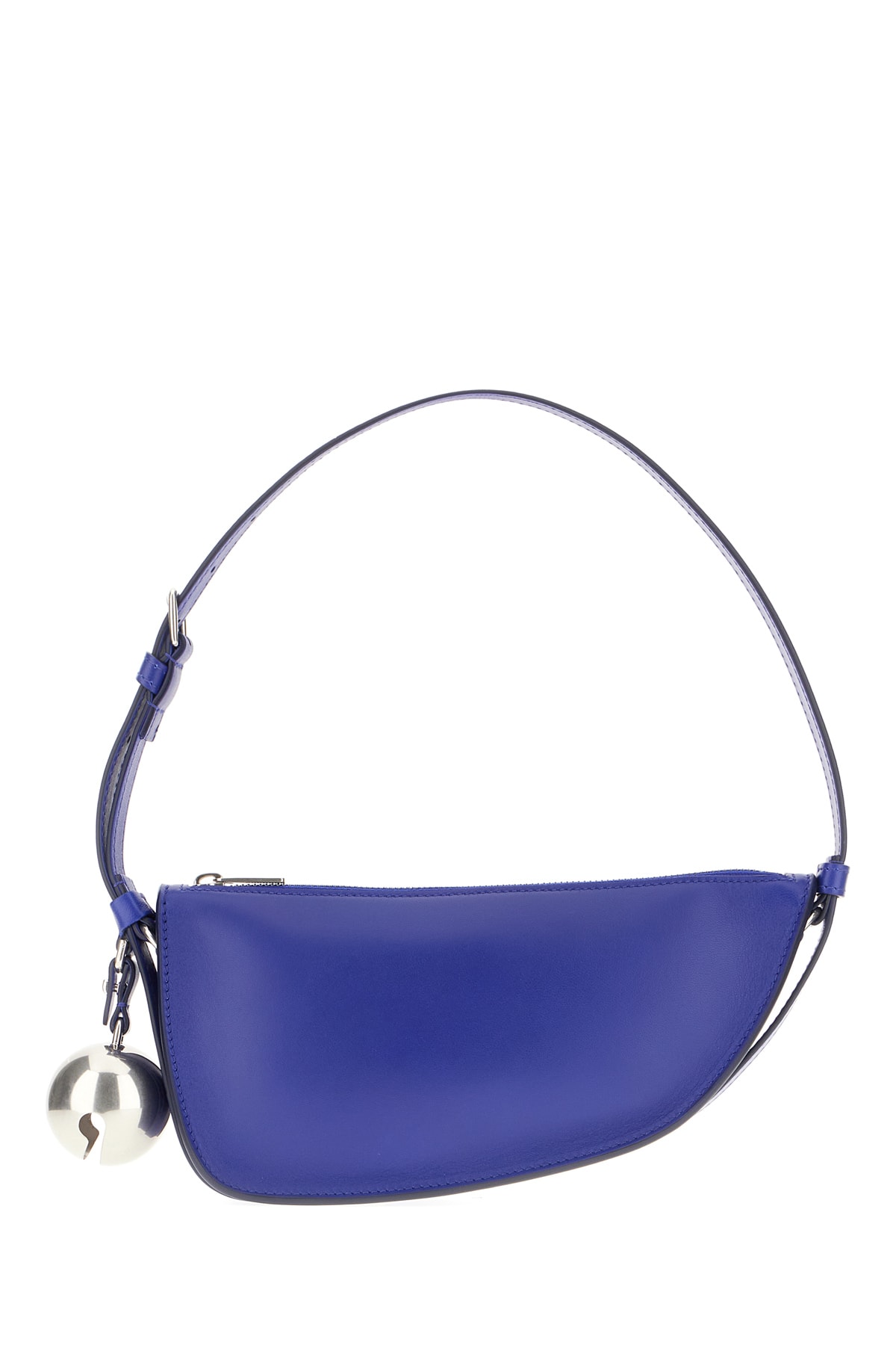 Shop Burberry Electric Blue Nappa Leather Mini Shield Shoulder Bag In Knight