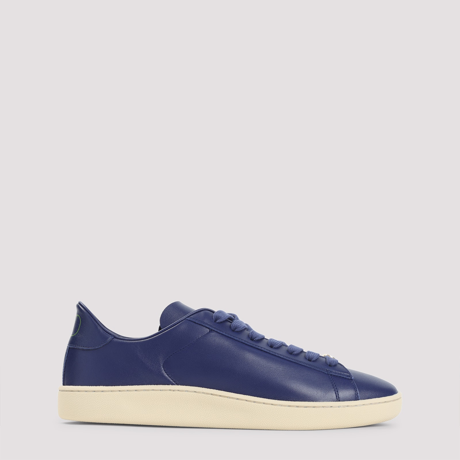 Valentino Royco Leather Sneakers With Rubber Sole In Blue