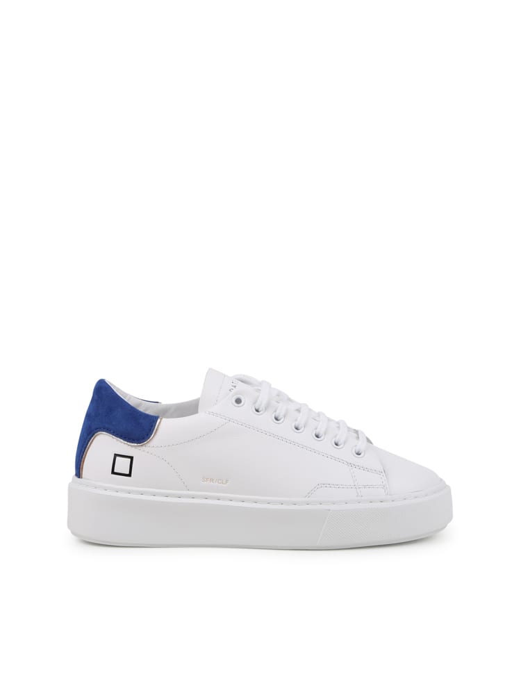 D.A.T.E. Sfera Calf White-bluette Sneakers