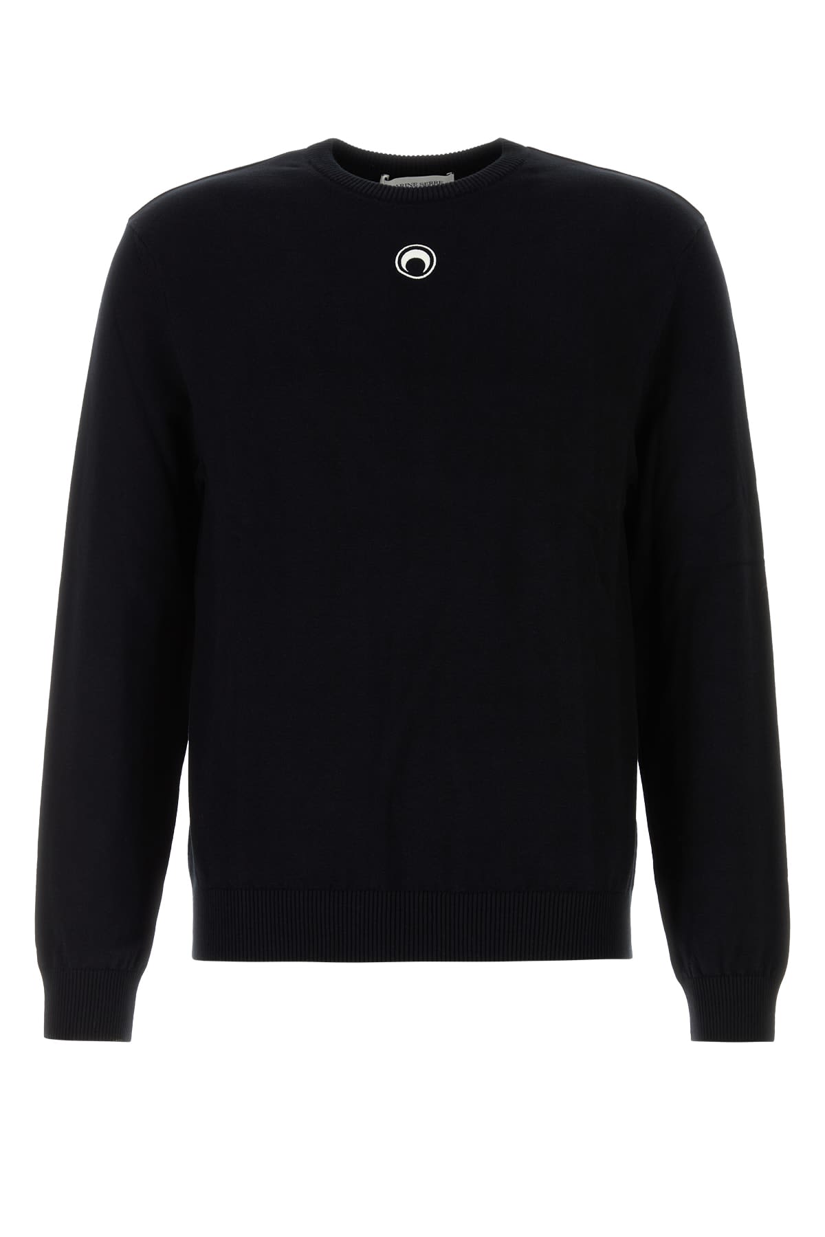 Shop Marine Serre Moon Jacquard Knit Crewneck Sweater In Black