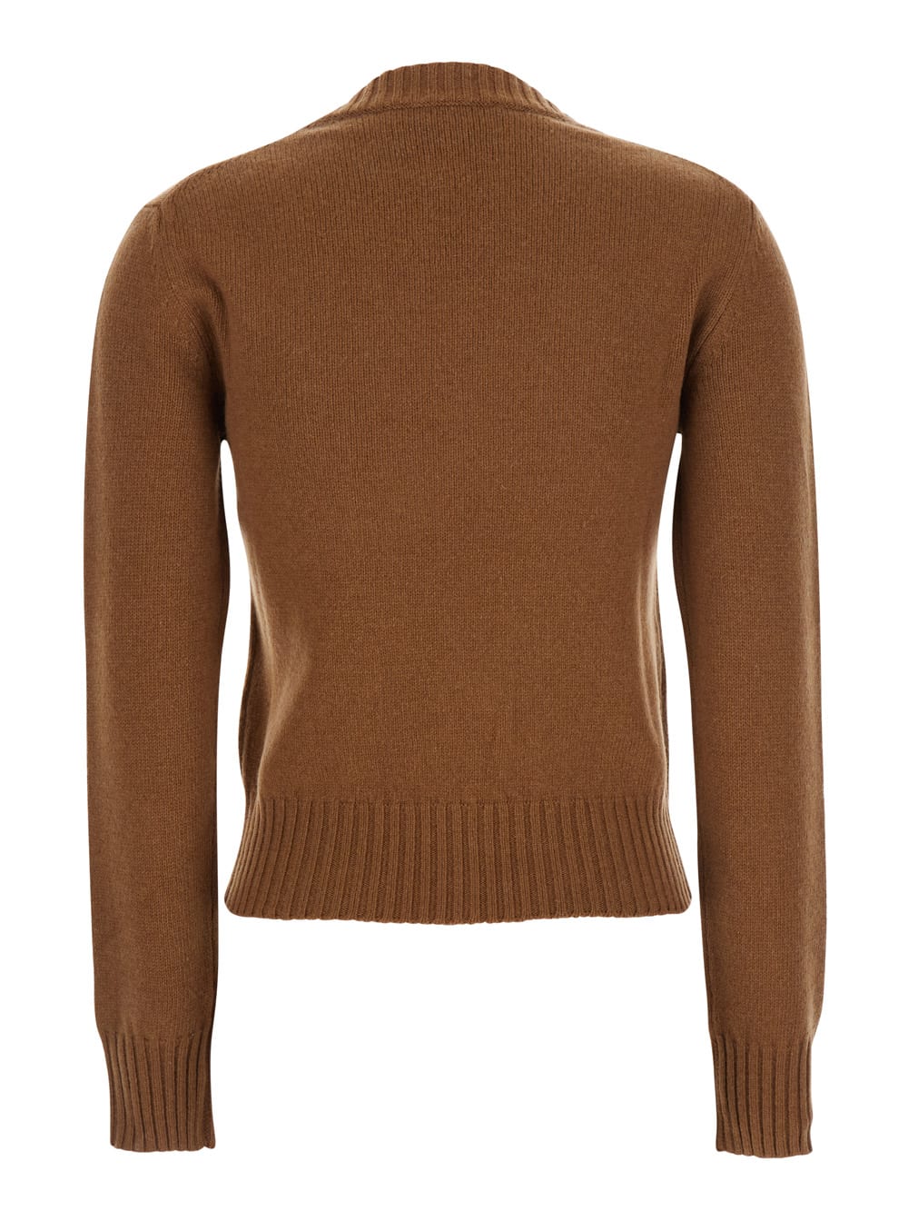 Ami Alexandre Mattiussi Ami Paris Women Ami De Coeur Crewneck Sweater In Brown