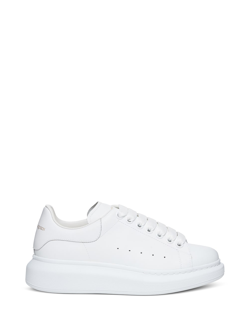 Alexander McQueen White Leather Big Sole Sneakers