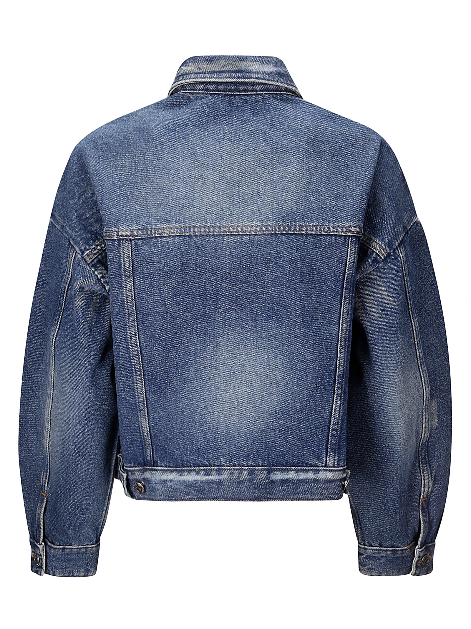 Apc A.p.c. Denim Jacket With Four Front Pockets In Washed Indigo