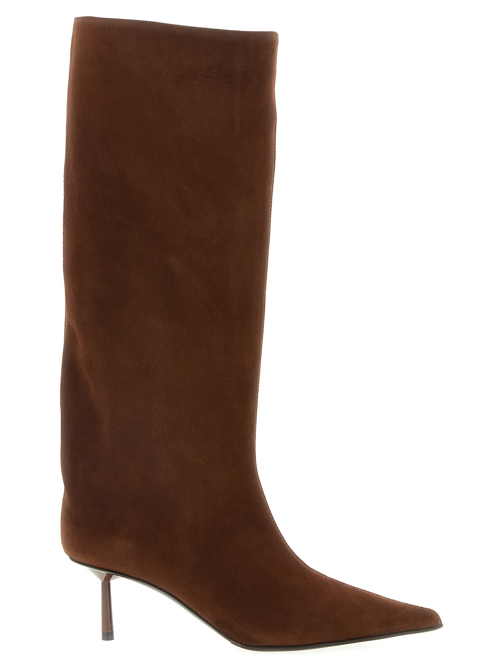 Le Silla Knee-high Toffee Suede Bella Boots In Red