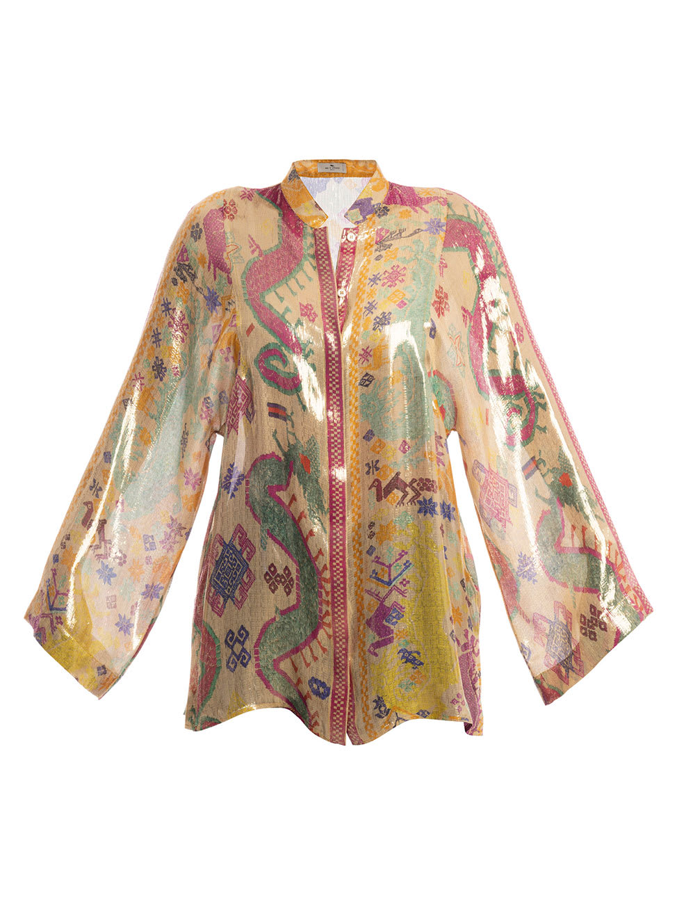 Etro Laminated Silk Shirt