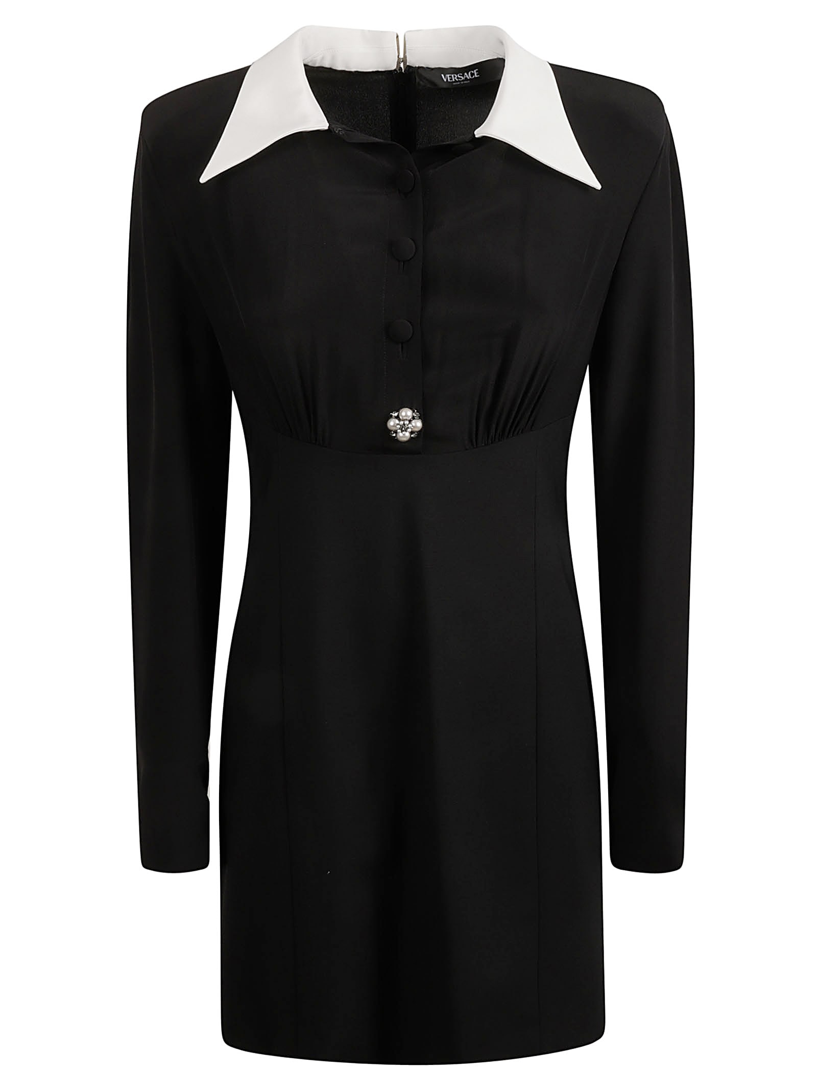 Shop Versace Cocktail Responsible Dress In Black