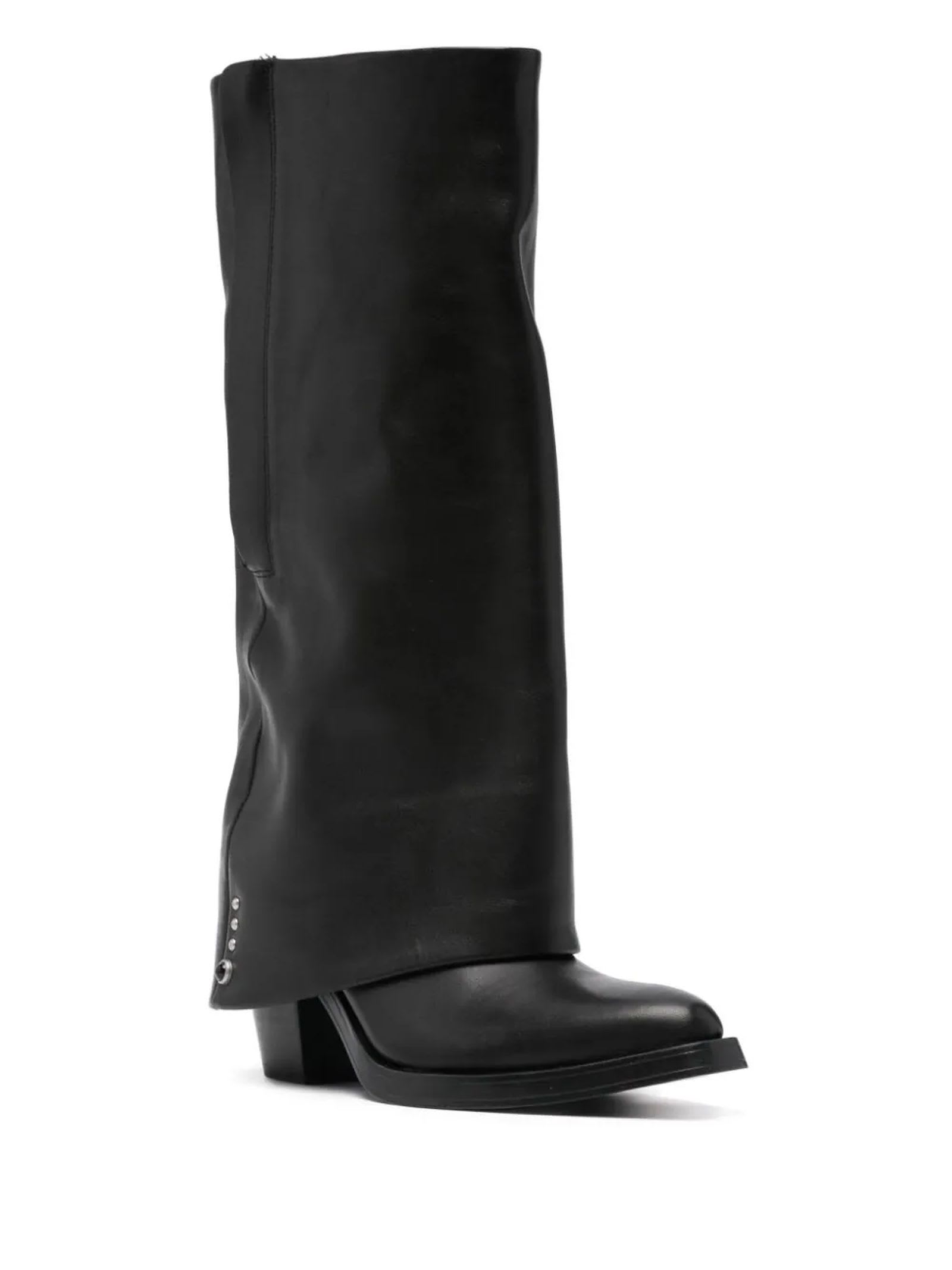 Shop Ash Black Calf Leather Jackson Boots