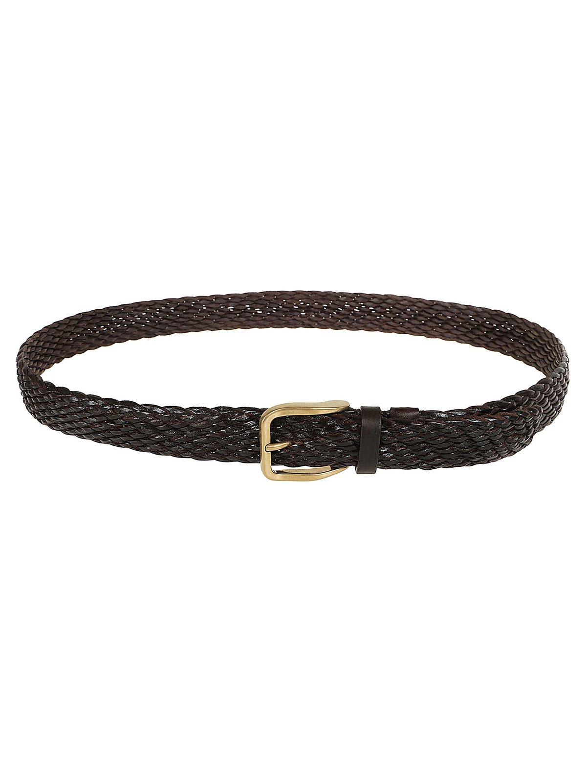 Interwoven-designed Buckle Fastened Belt