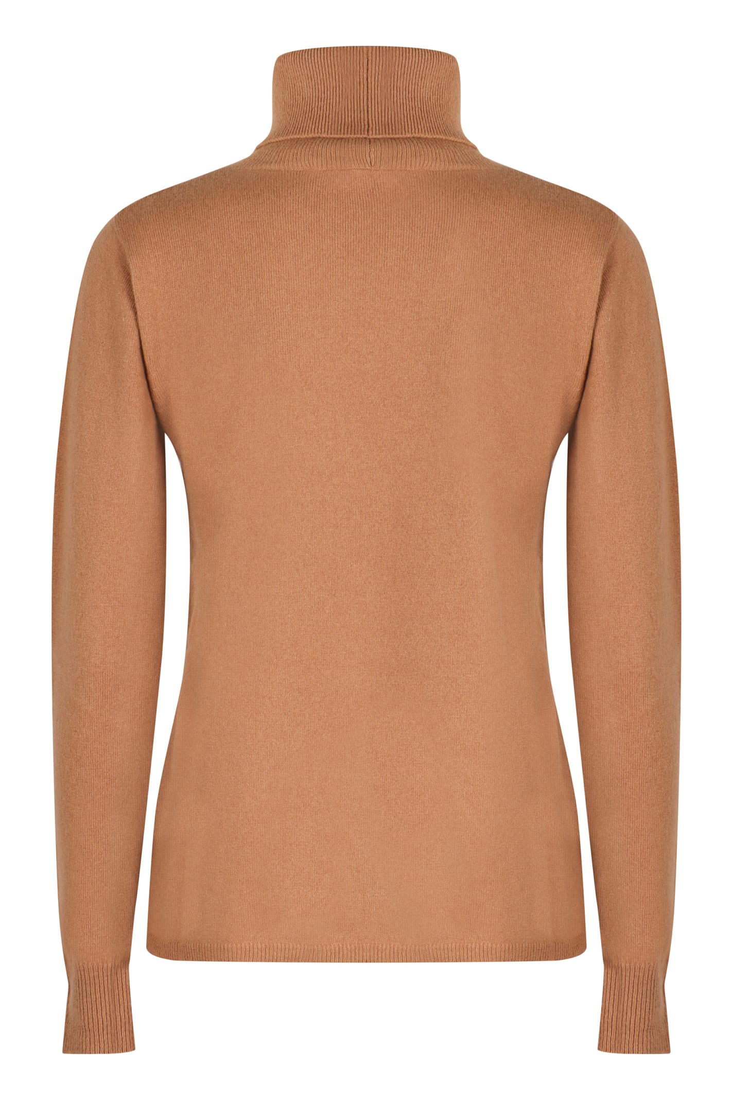 Shop Max Mara Sestri Wool And Cachemire Turtleneck Pullover In Beige