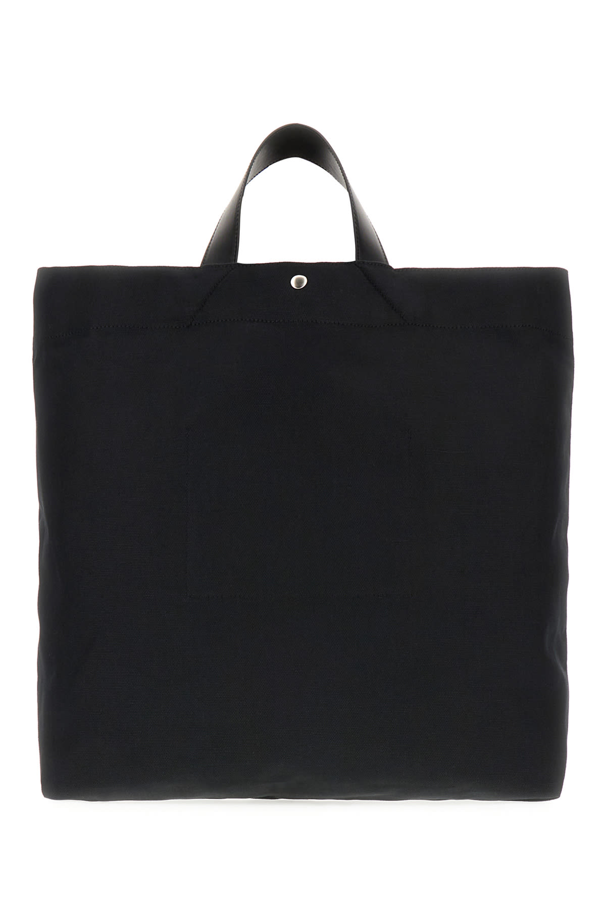 Shop Jil Sander Black Canvas Shopping Bag In 001