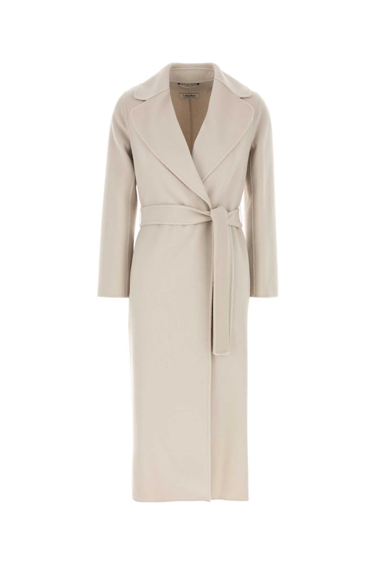 Shop 's Max Mara Chalk Wool Poldo Coat In Ghiaccio