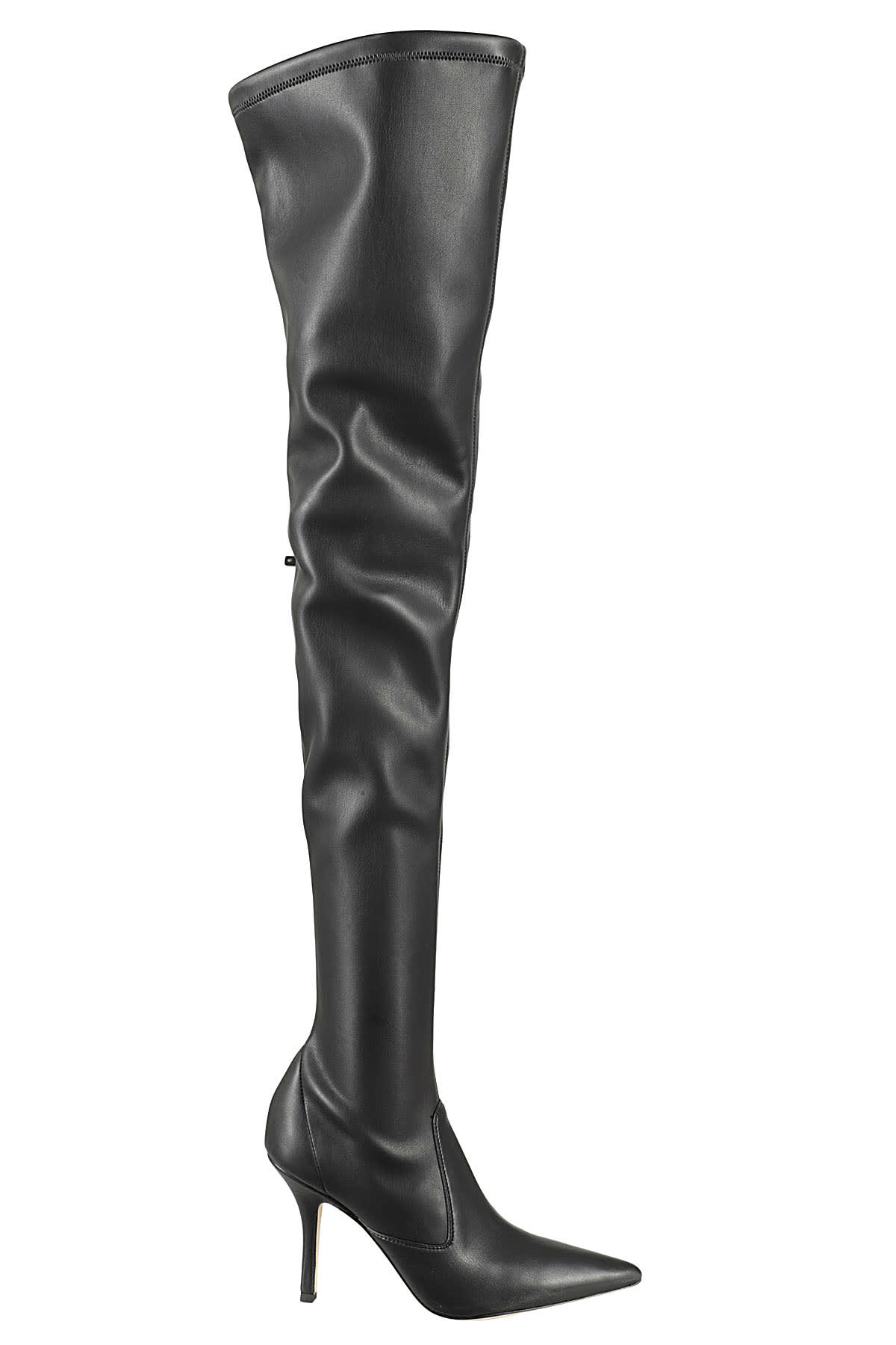 Paris Texas Mama Over The Knee Boot Stretch In Black