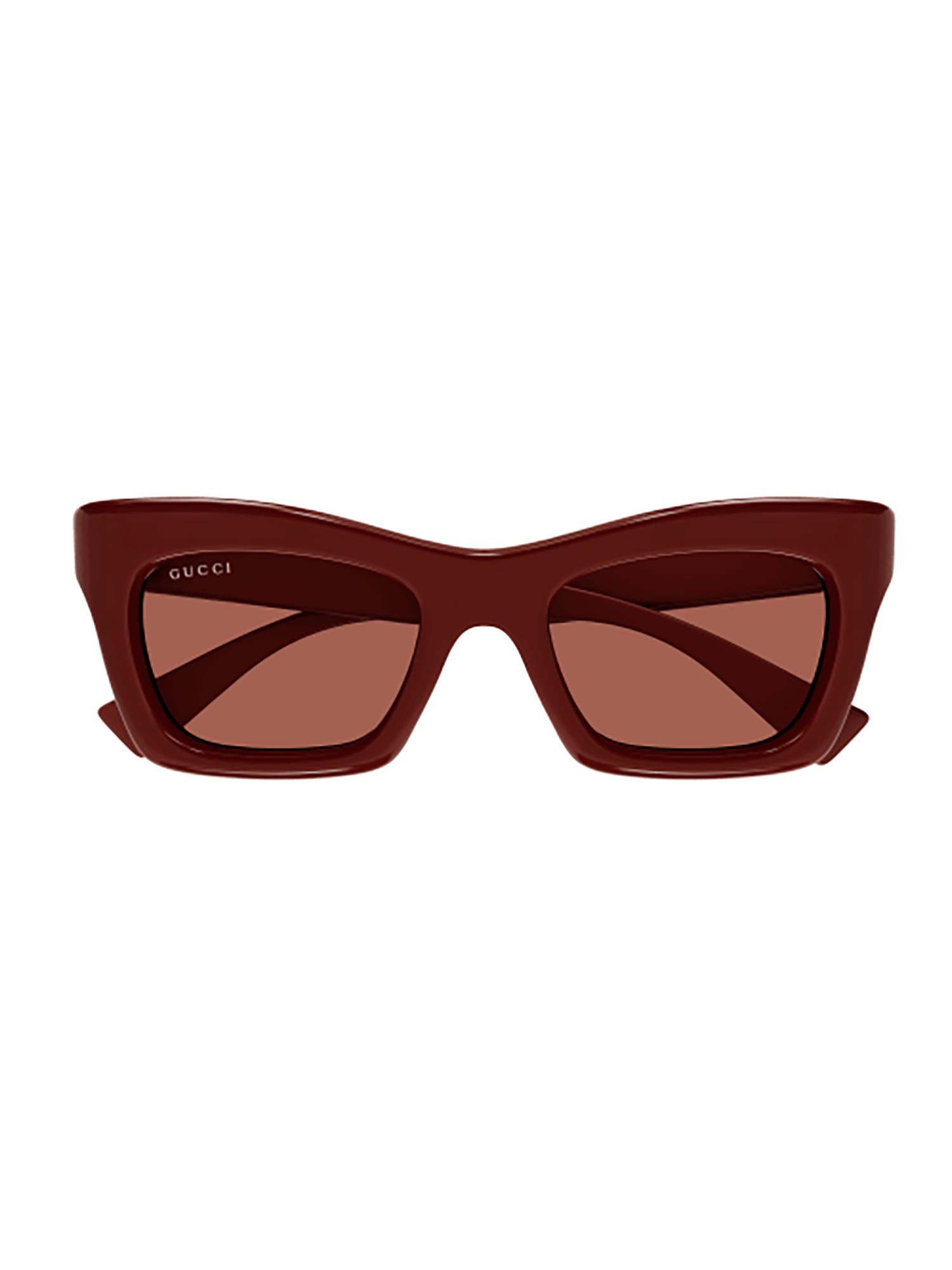 Shop Gucci Gg1773s Sunglasses In Burgundy Burgundy Bro