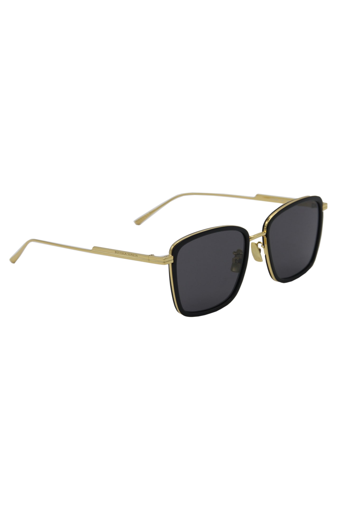 Shop Bottega Veneta Squared Sunglasses In Black